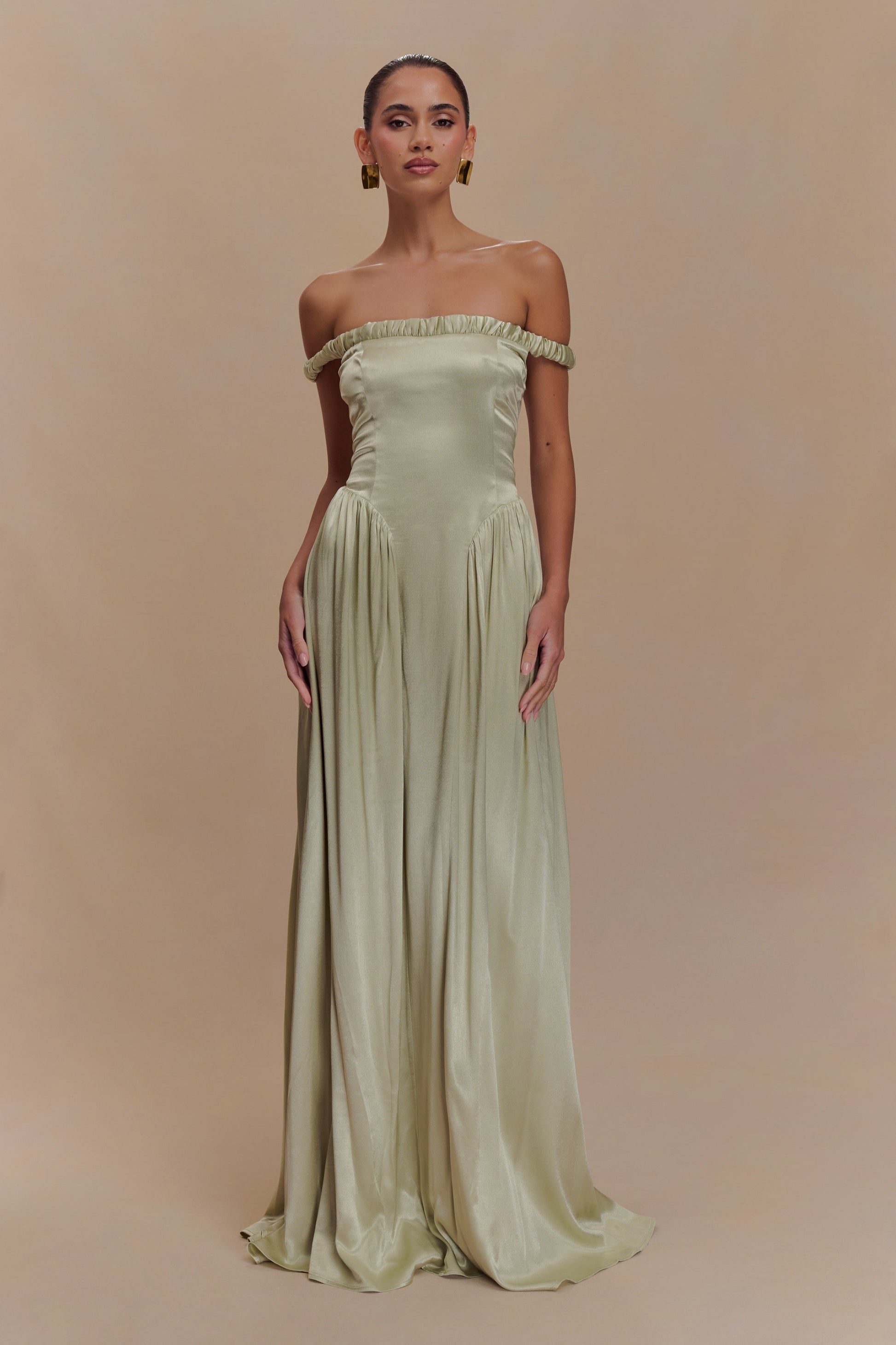Coco Dropped Waist Maxi Dress - Sage #8