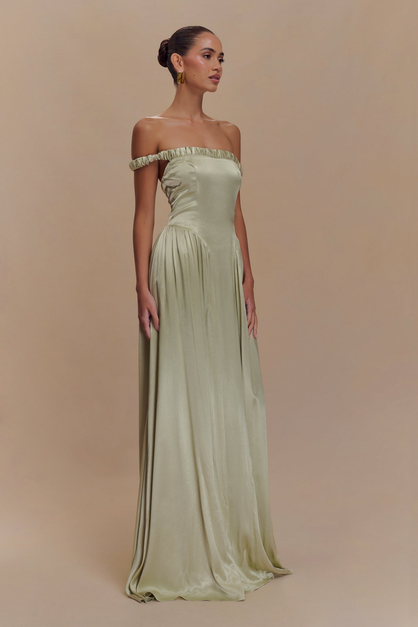 Coco Dropped Waist Maxi Dress - Sage