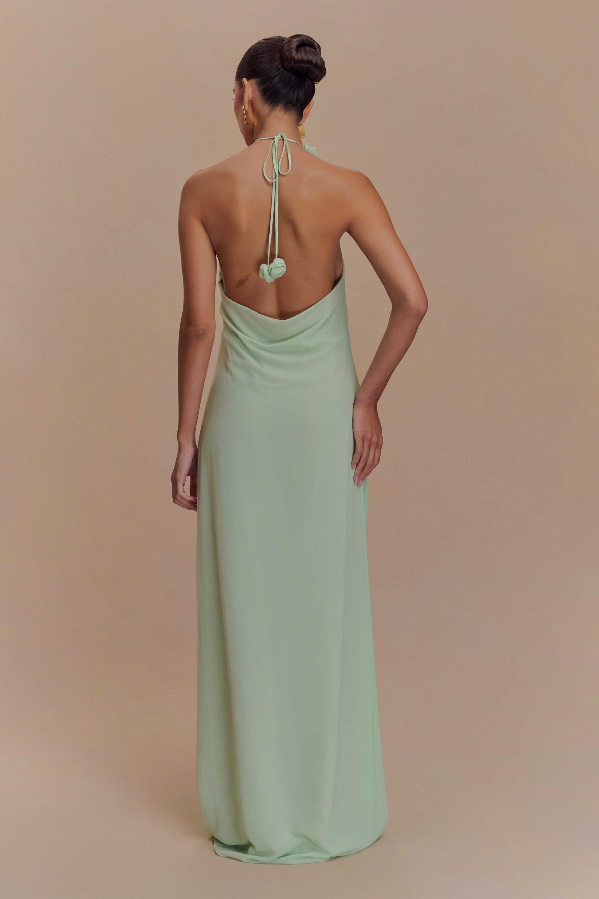 Rosalia Cowl Neck Maxi Dress - Sage #2