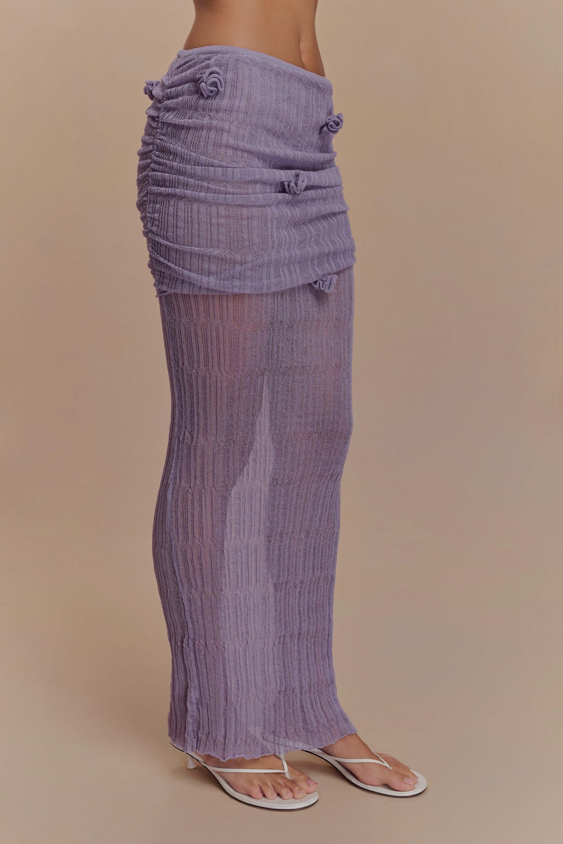 Orianna Orchid Knit Maxi Skirt - Orchid #4