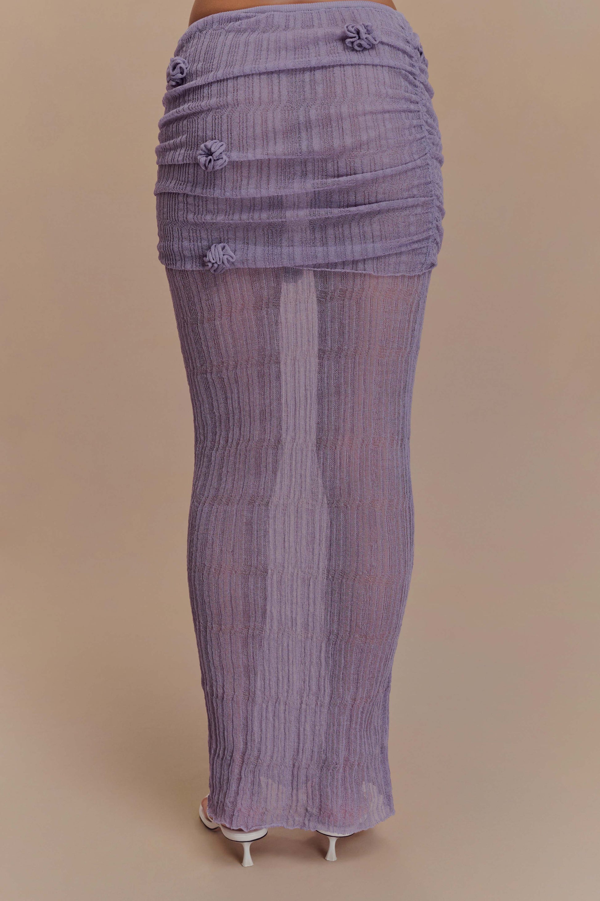 Orianna Orchid Knit Maxi Skirt - Orchid #2