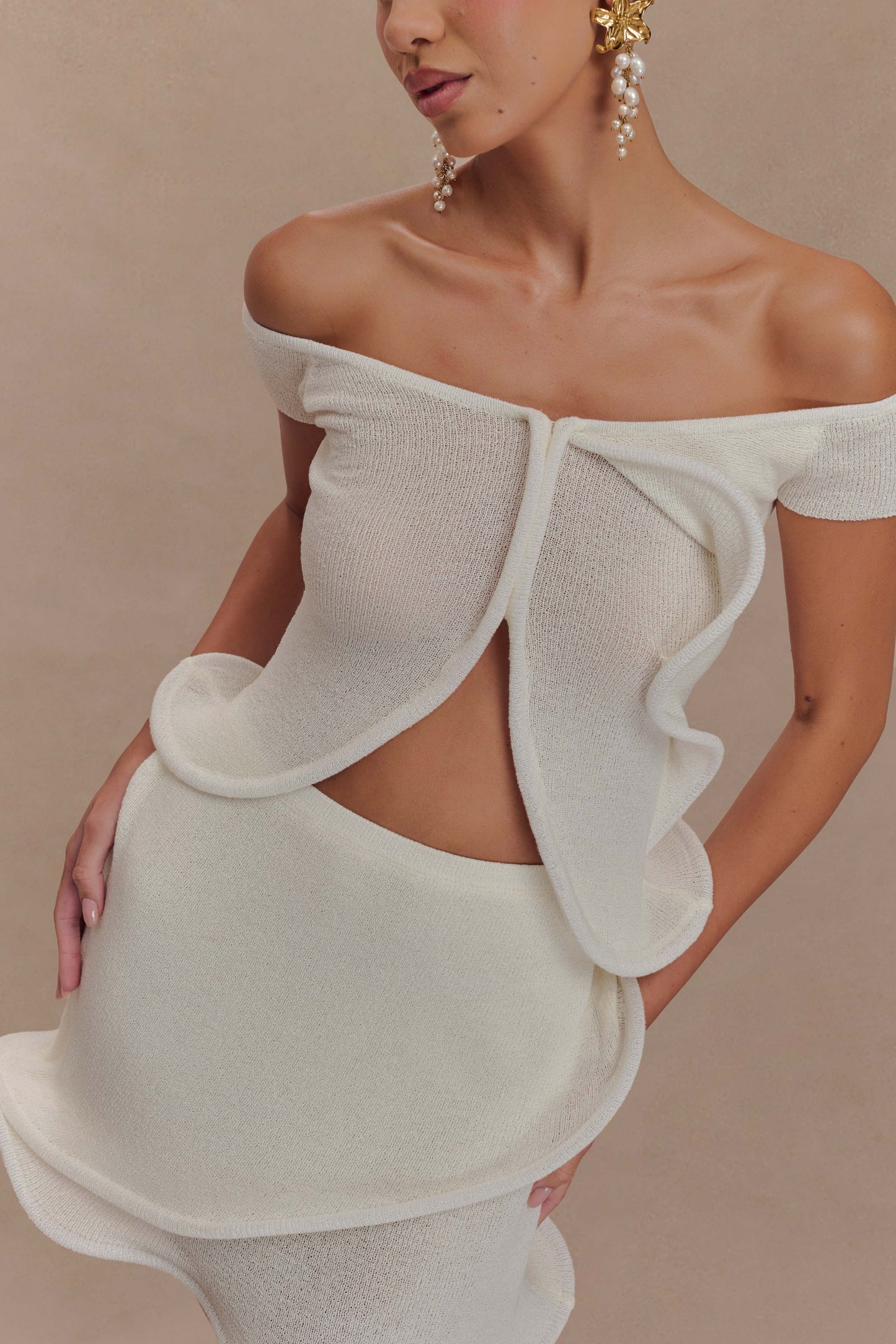 Haisley Knit Mini Skirt - Ivory