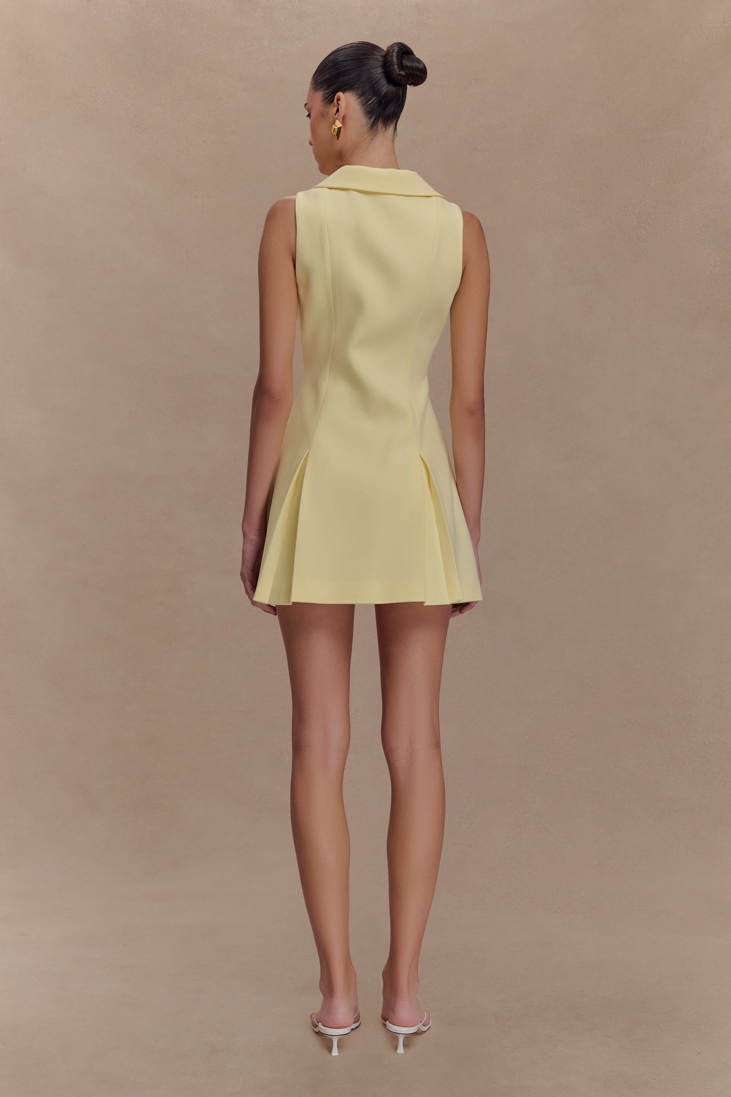 Oli Sleeveless Mini Dress - Lemon