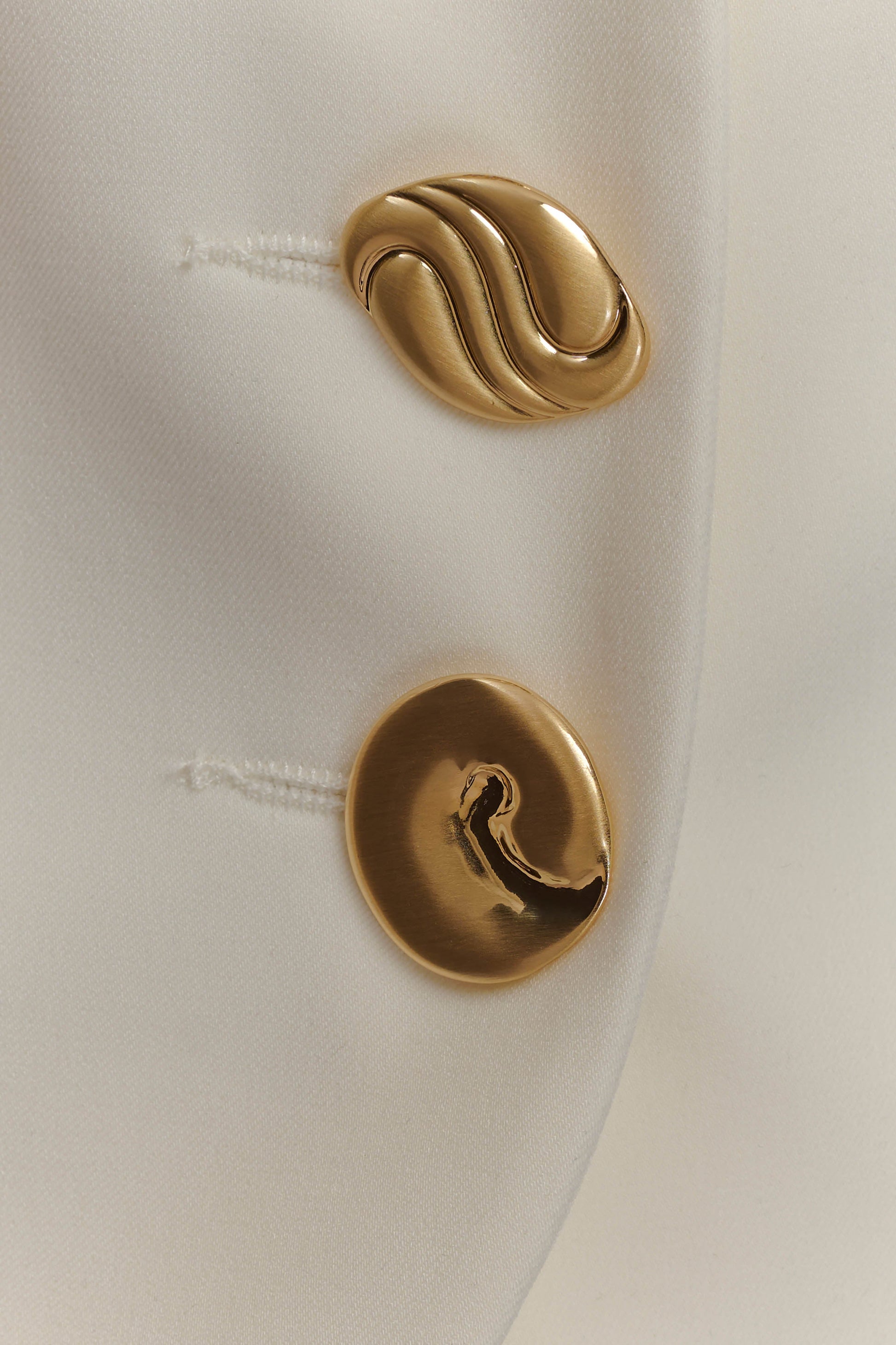 Alix Mixed Button Vest - Ivory #7