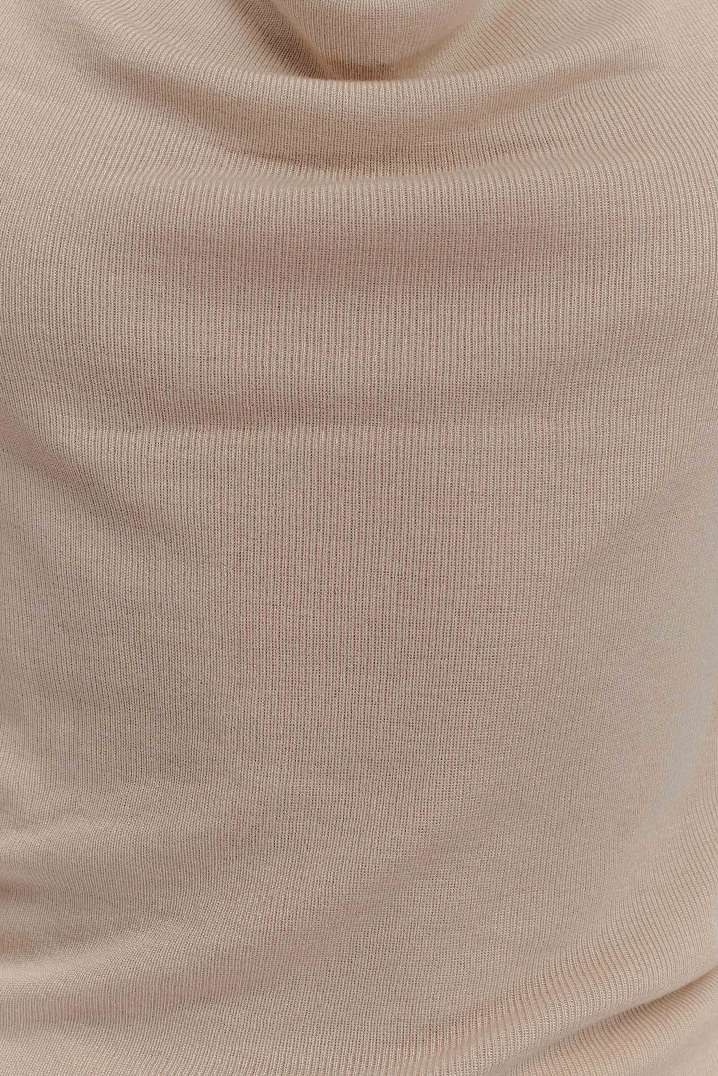 Brenda Draped Front Knit Top - Stone