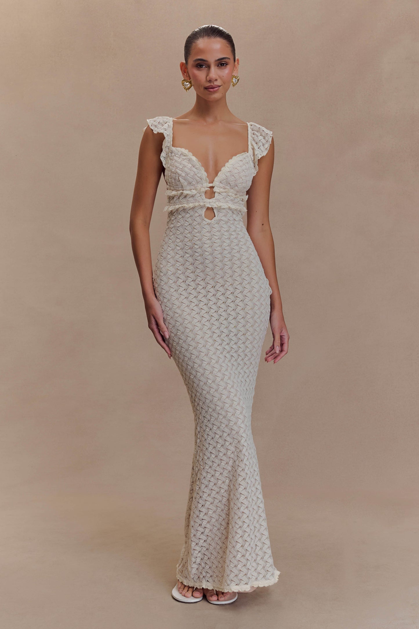Ezra Lace Maxi Dress - Ivory
