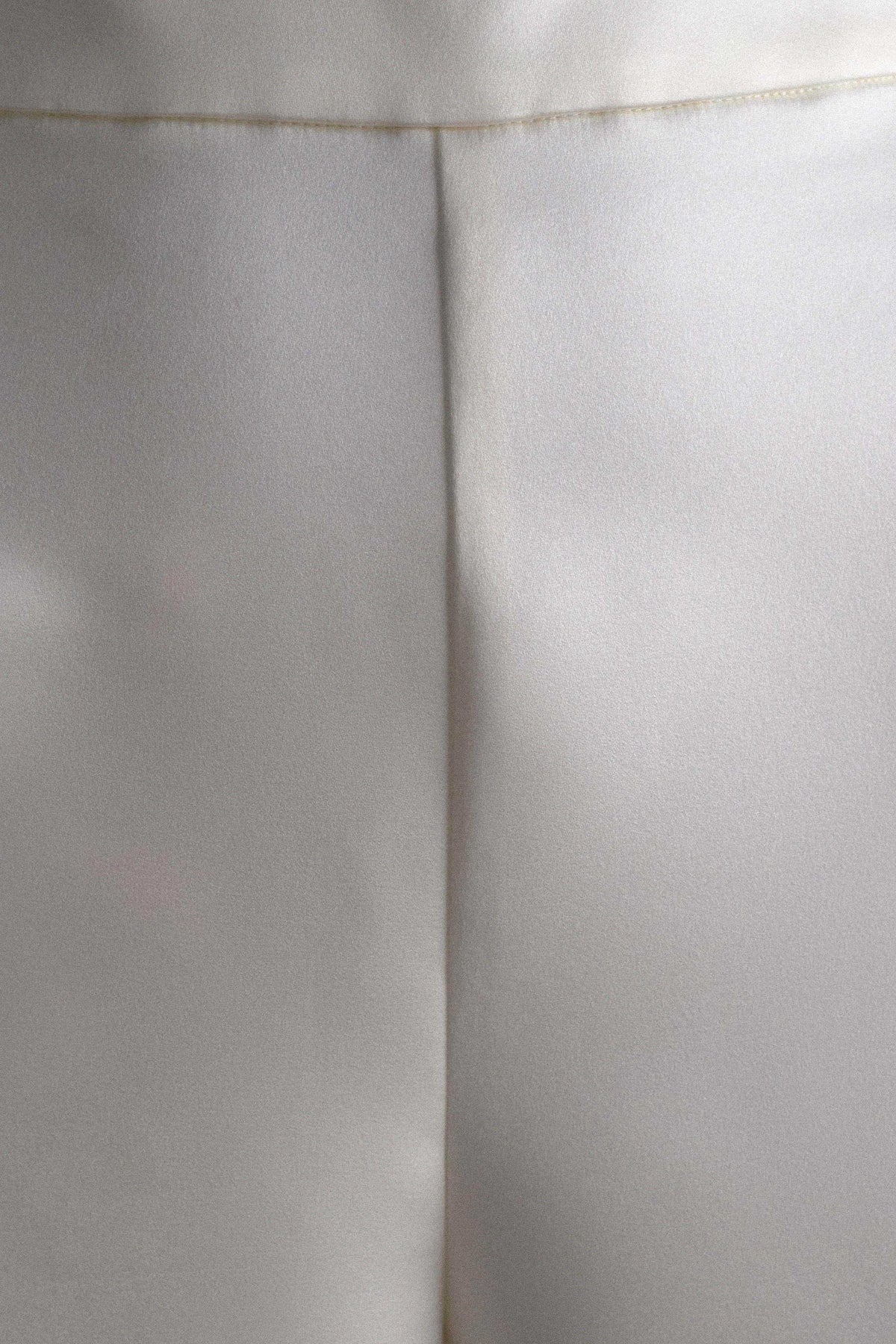 Ada Satin Straight Leg Pant - Ivory