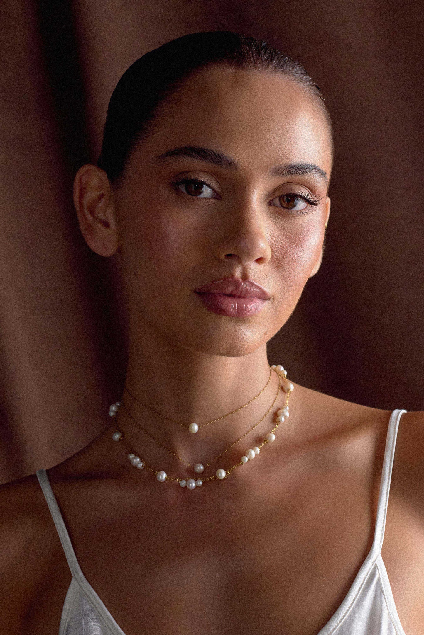 Aryanne Layered Pearl Choker - Pearl
