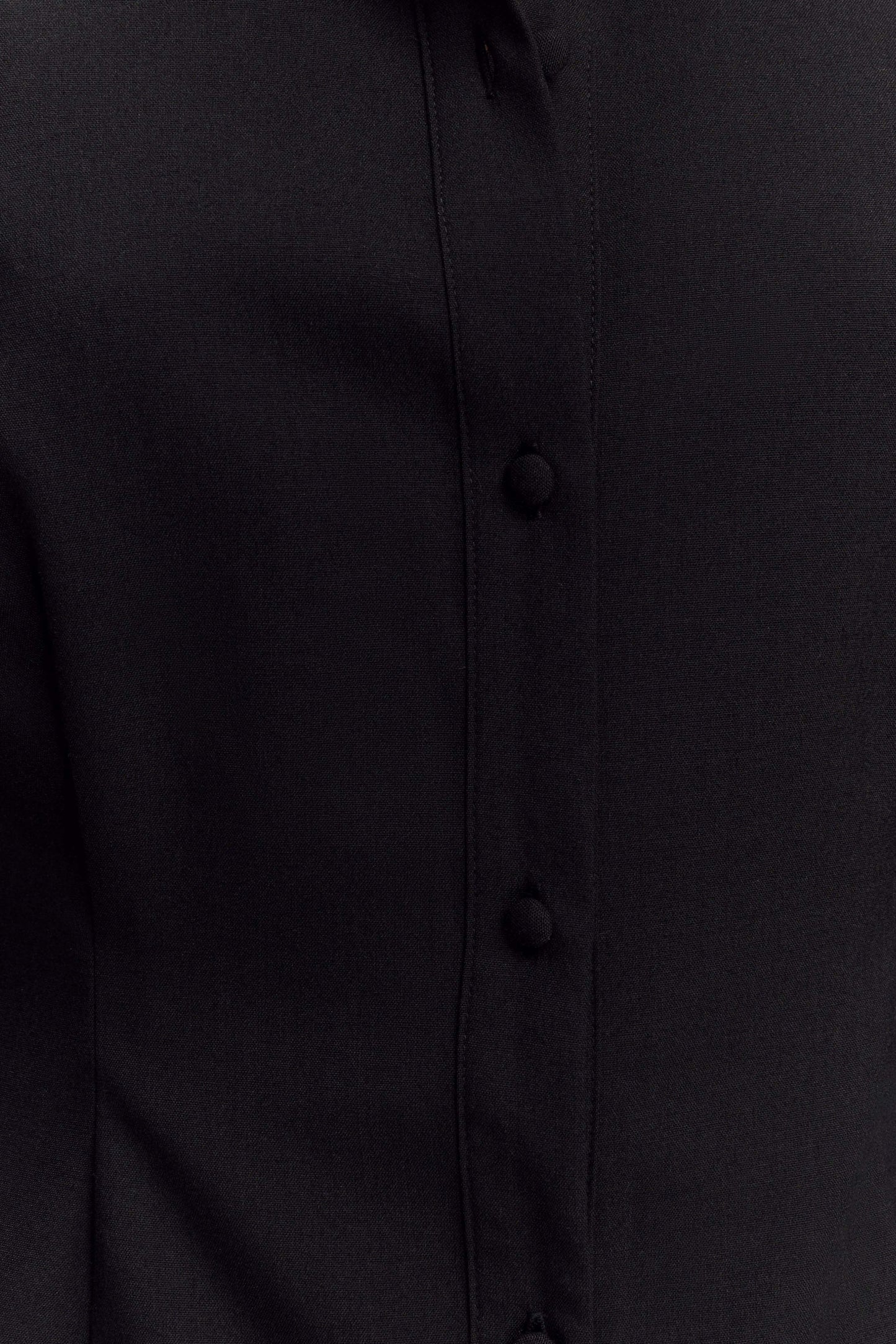 Dorian Fitted Shirt Mini Dress - Black