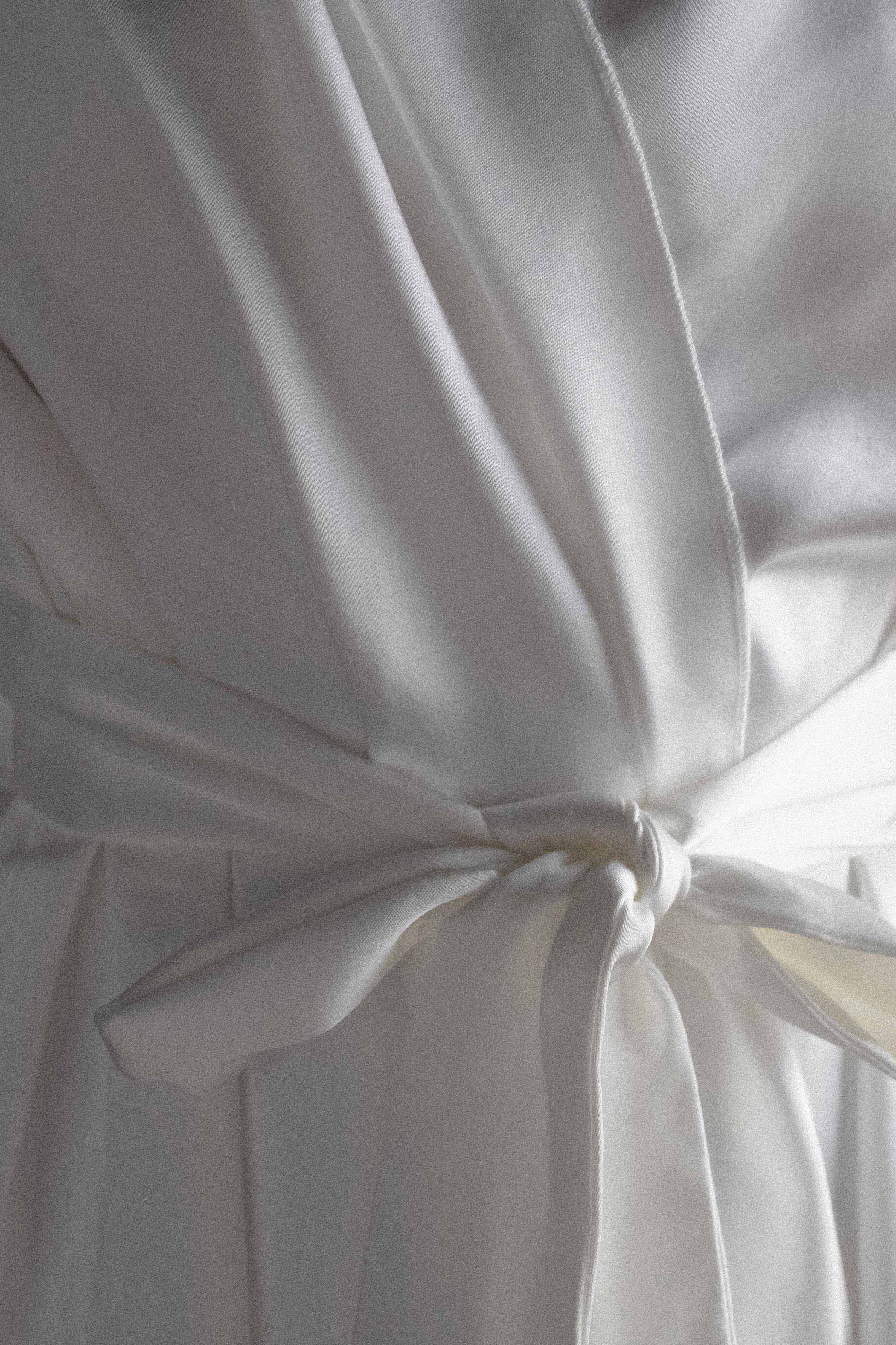 Sterling Satin Bridal Robe - Ivory #7