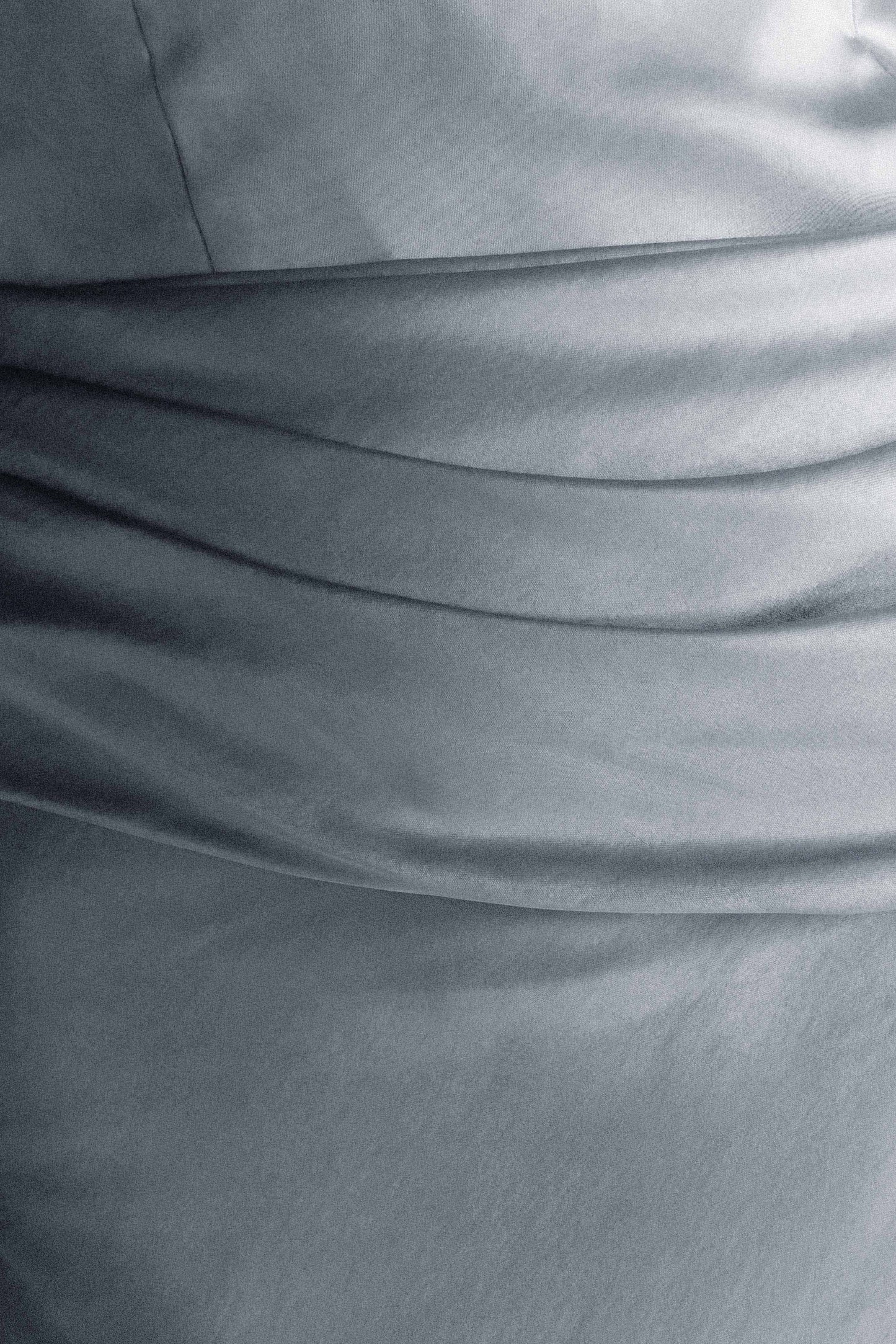 Jasmine Strapless Satin Maxi Dress - Frosted Blue