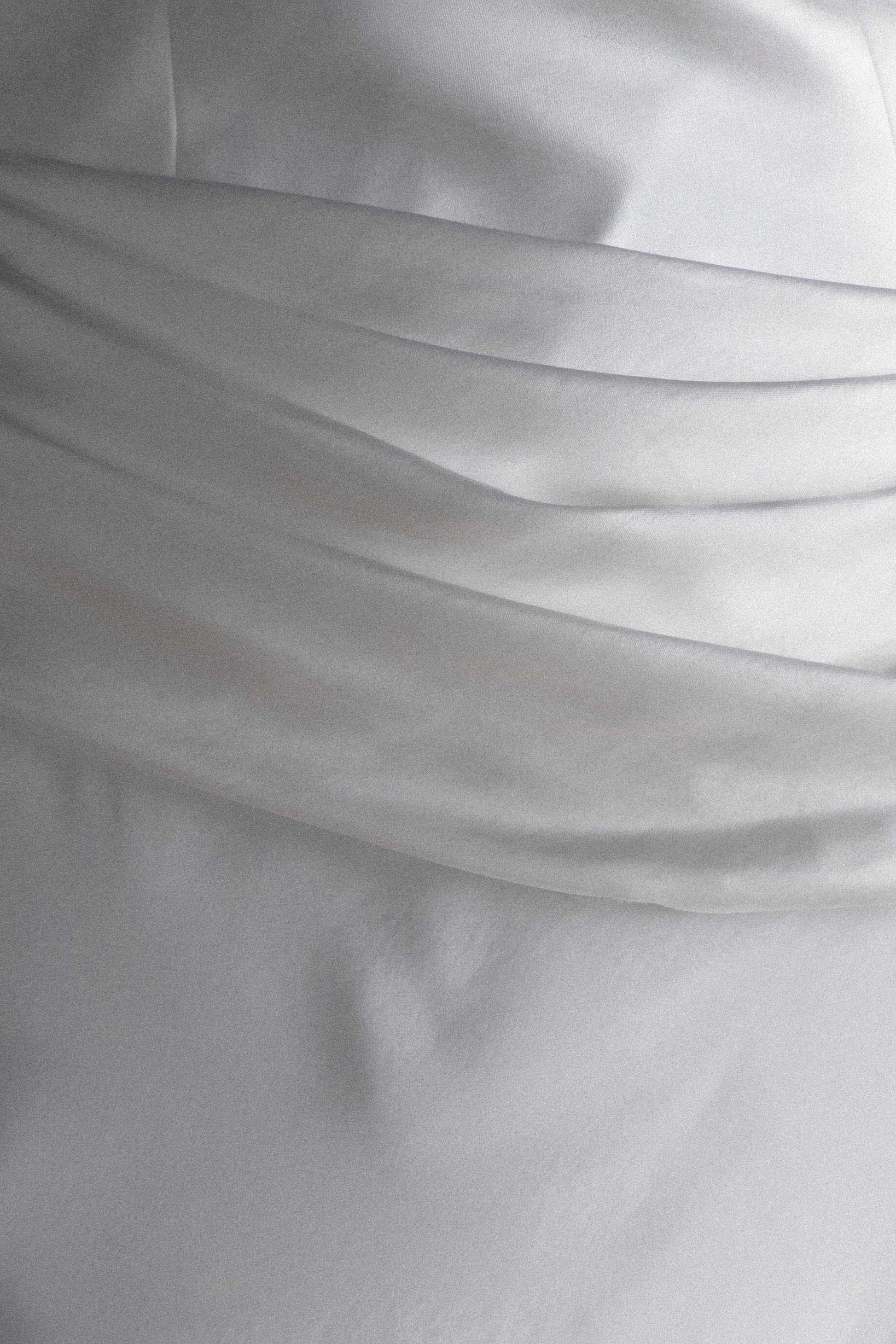 Jasmine Strapless Satin Maxi Dress - White #7