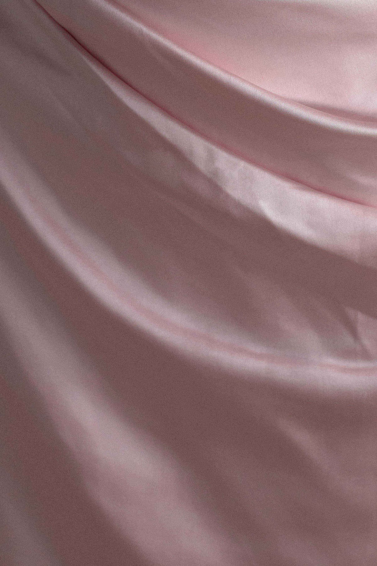 Dalia Off Shoulder Satin Maxi Dress - Soft Pink