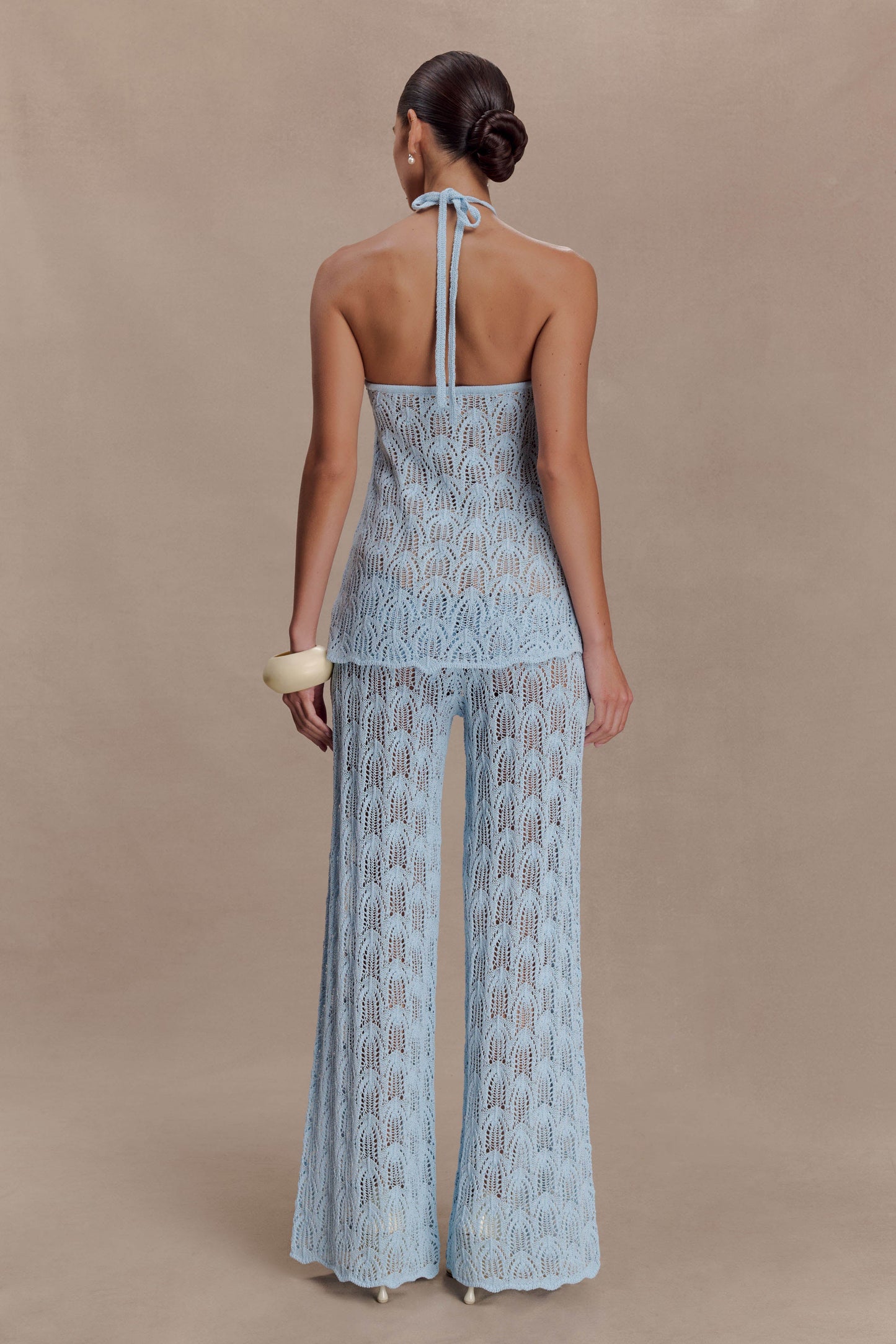 Glinda Crochet Pants - Light Blue