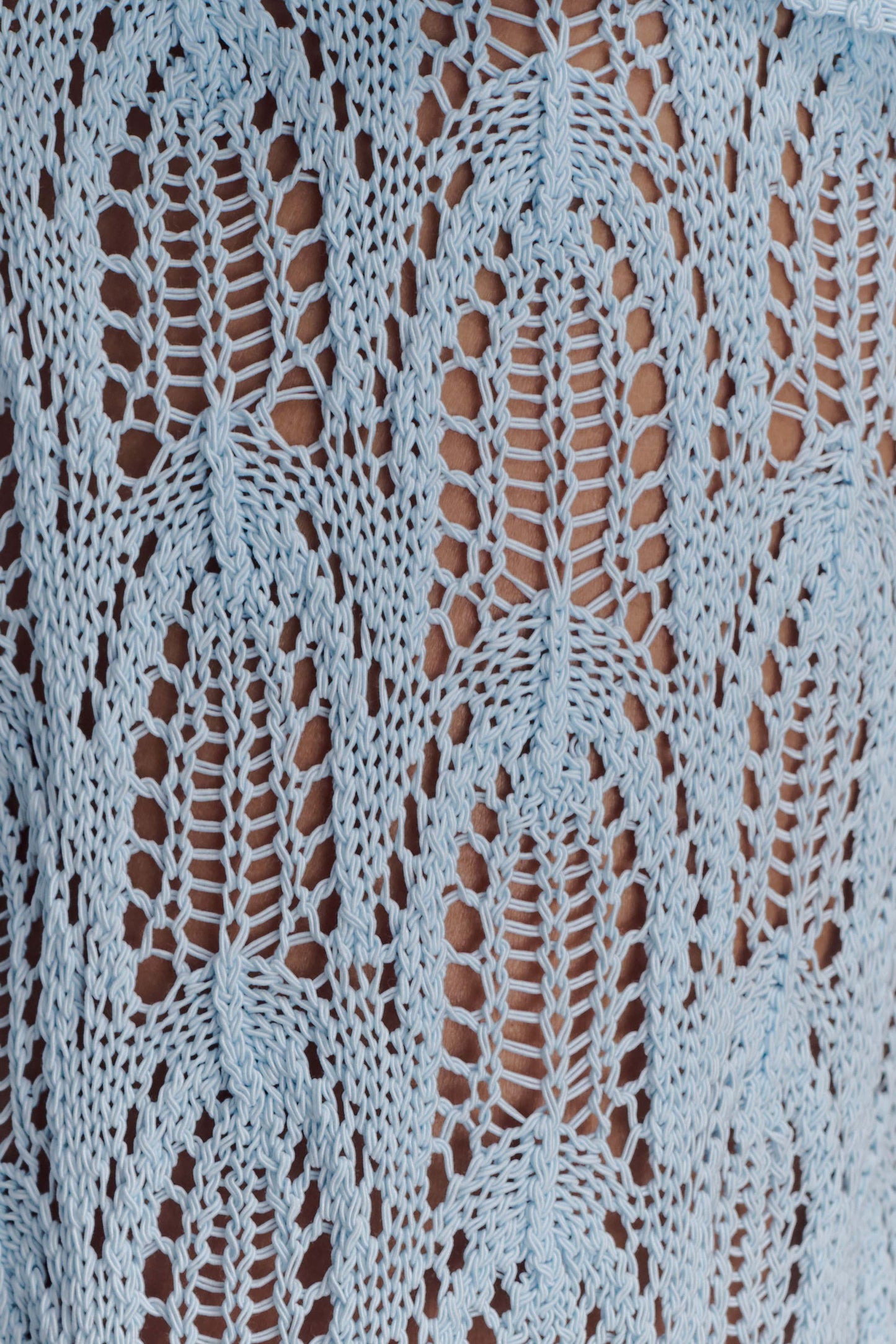 Glinda Crochet Pants - Light Blue