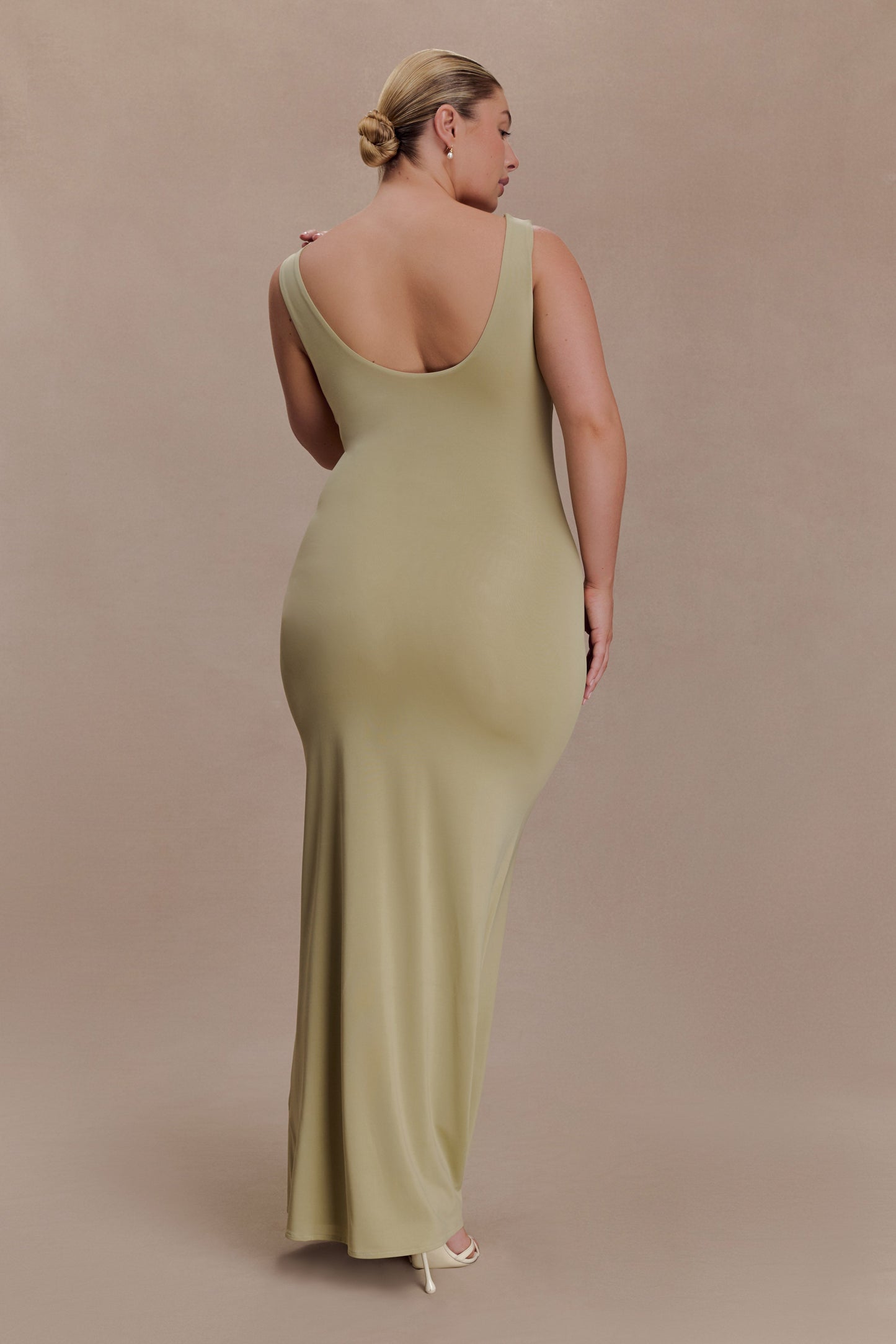 Marta Slinky Cowl Maxi Dress - Sage