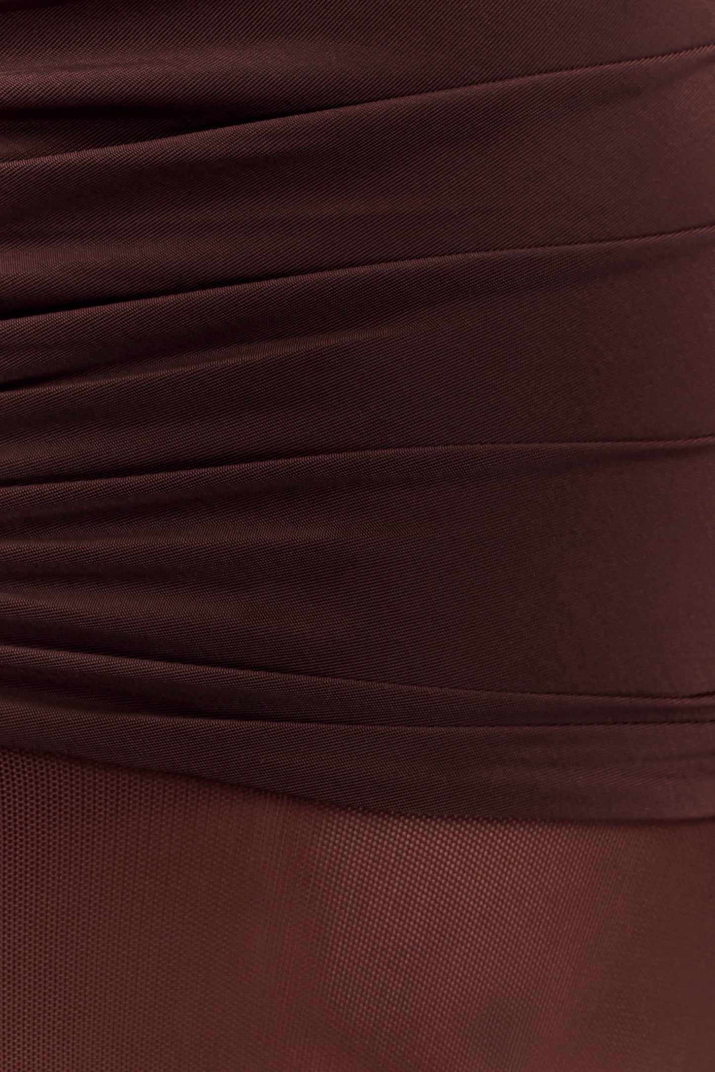 Delaney Slinky And Mesh Maxi Dress - Chocolate