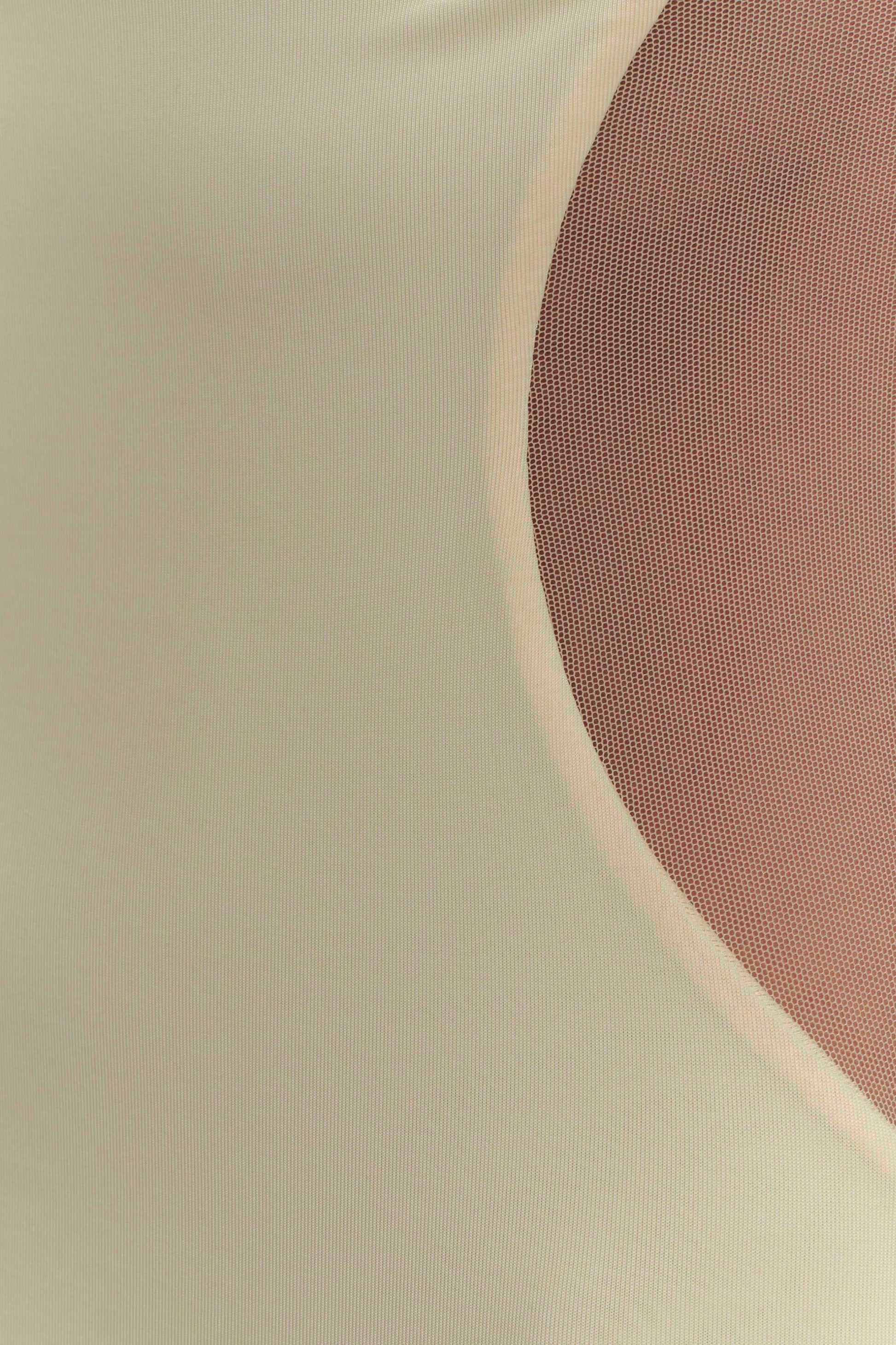 Massie Slinky And Mesh Maxi Dress - Lemon #11