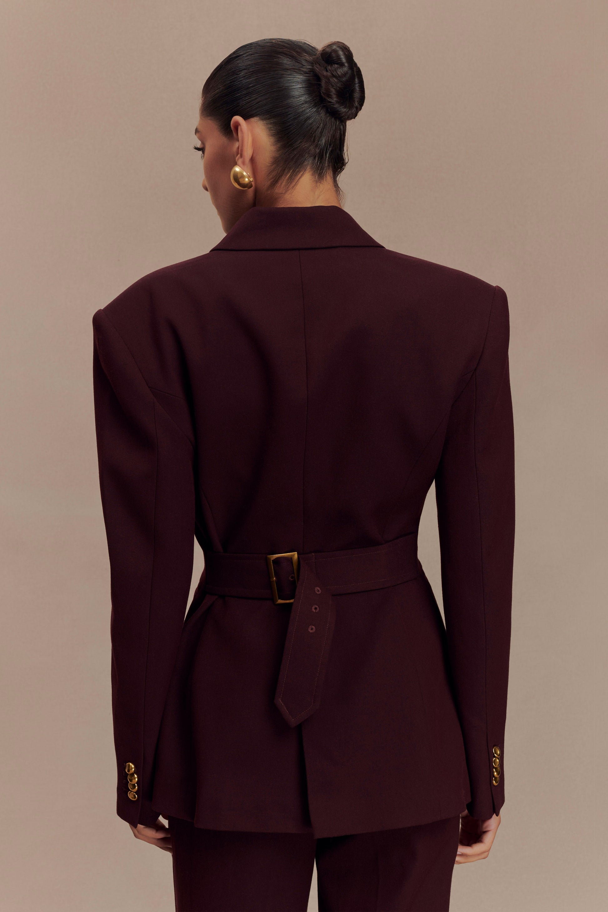 Bellamy Cinched Blazer - Mahogany #4