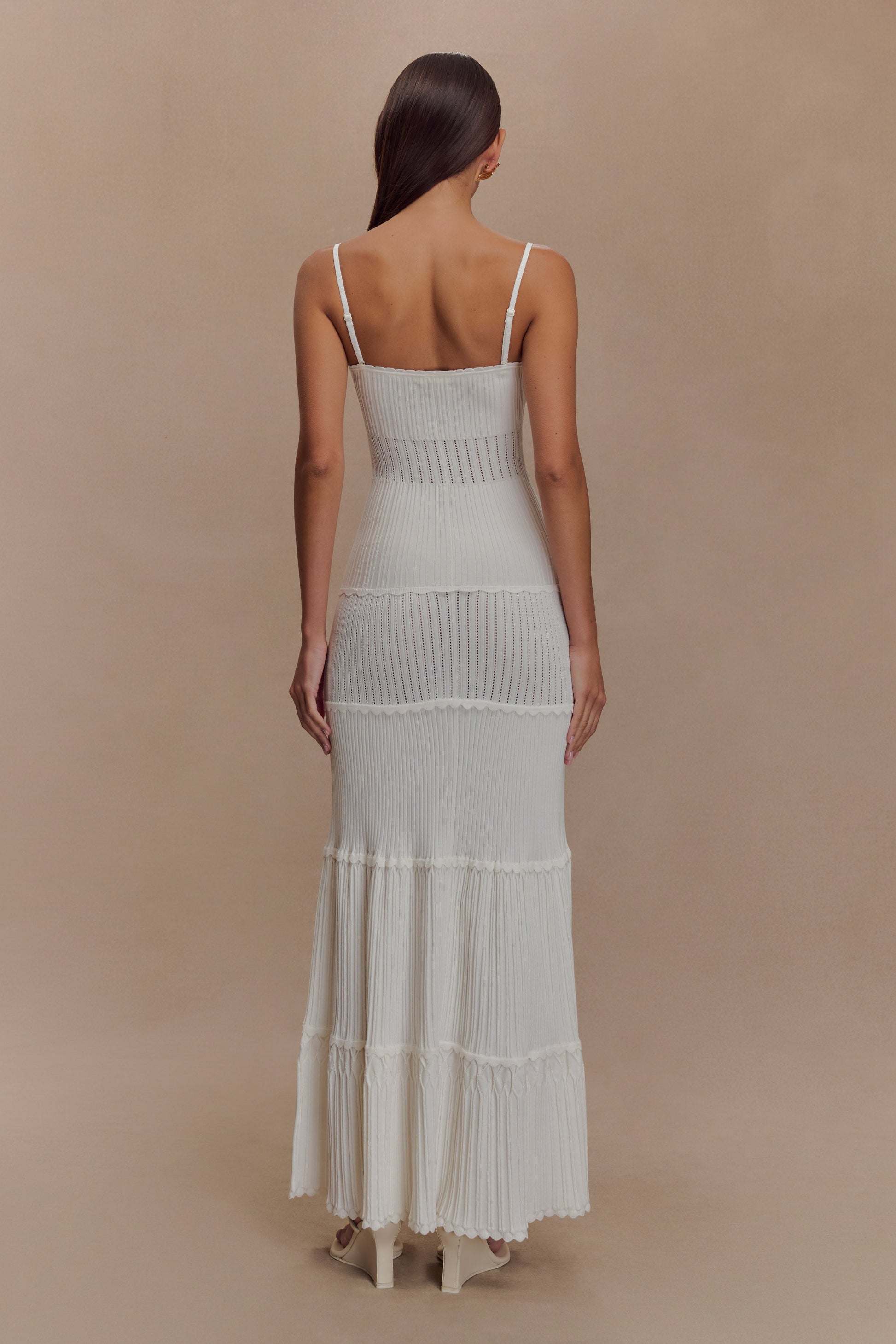 Finley Pointelle Knit Maxi Dress - Ivory #2