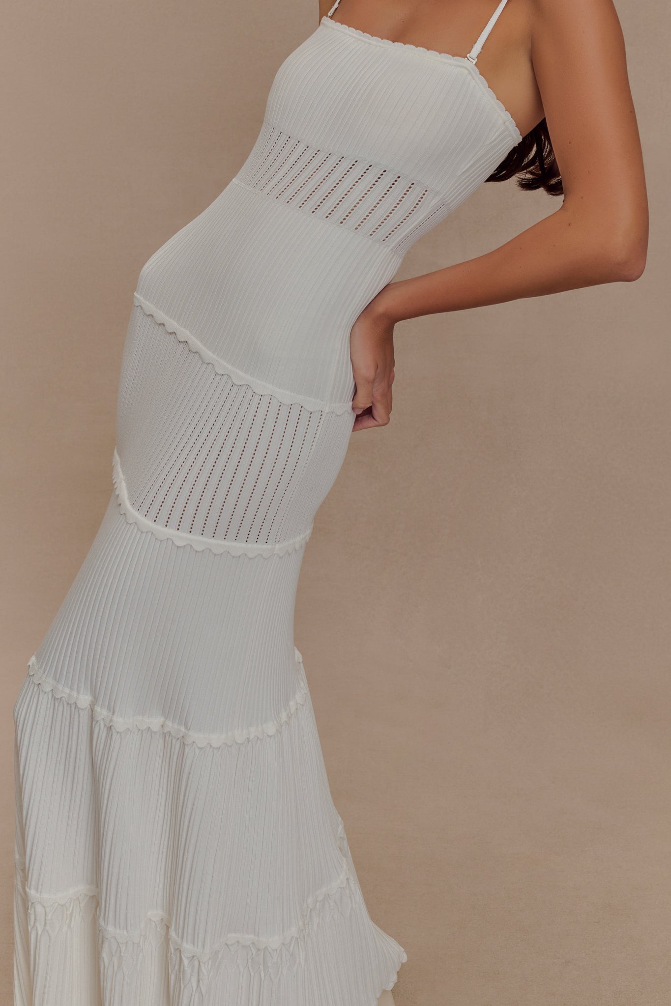 Finley Pointelle Knit Maxi Dress - Ivory #3