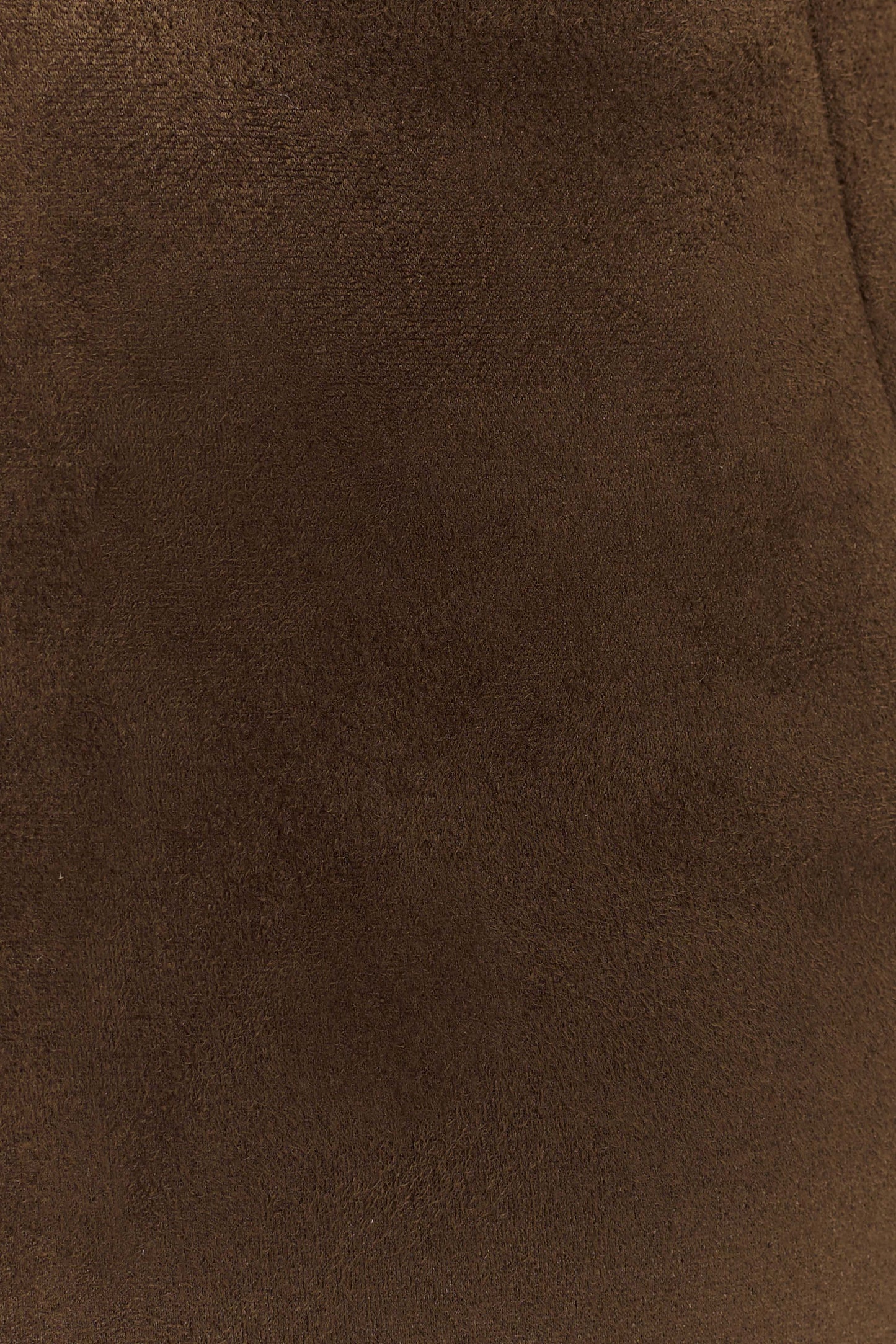 Hayes Faux Suede Midi Skirt - Chocolate