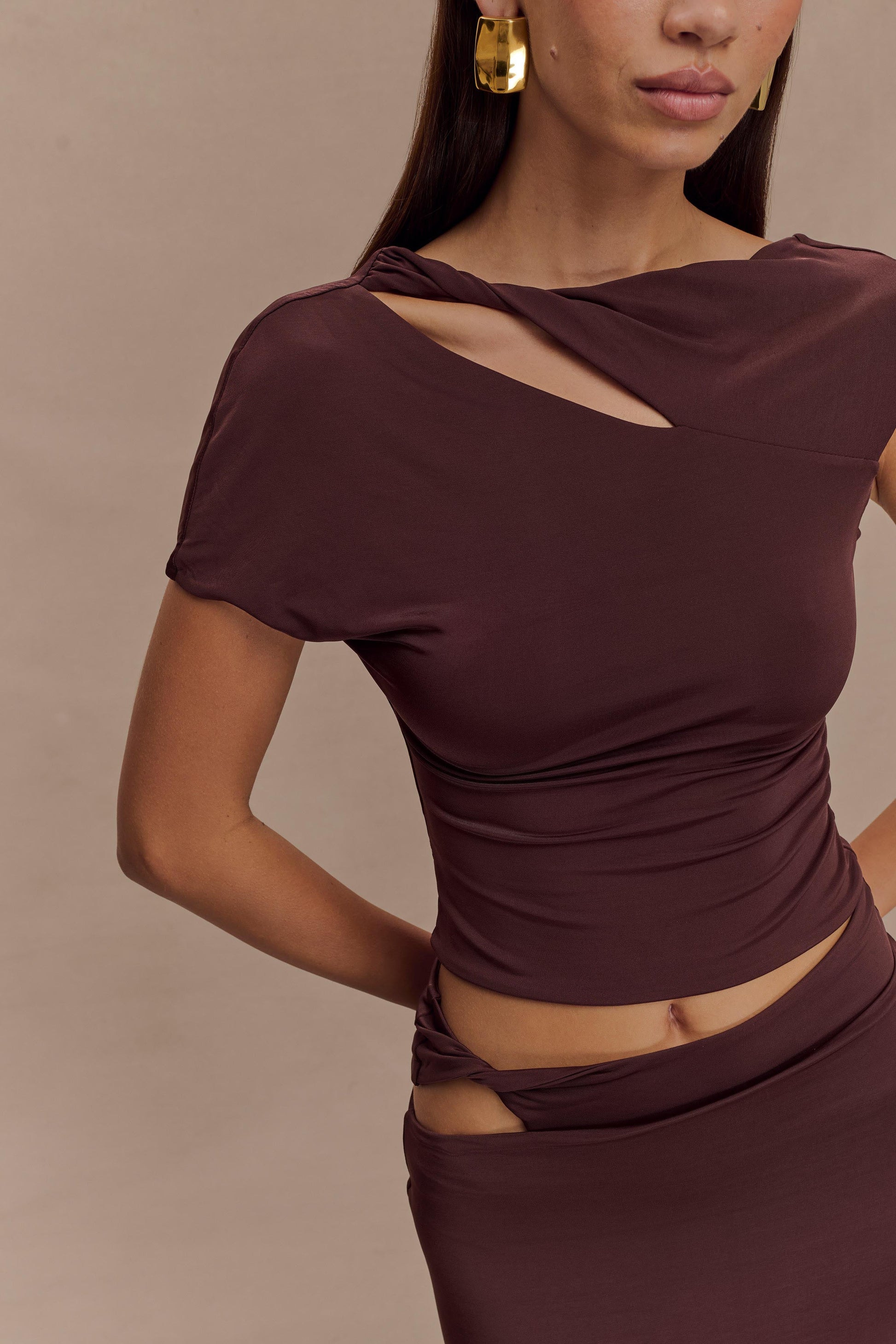 Haven Slinky Twist Top - Chocolate #3