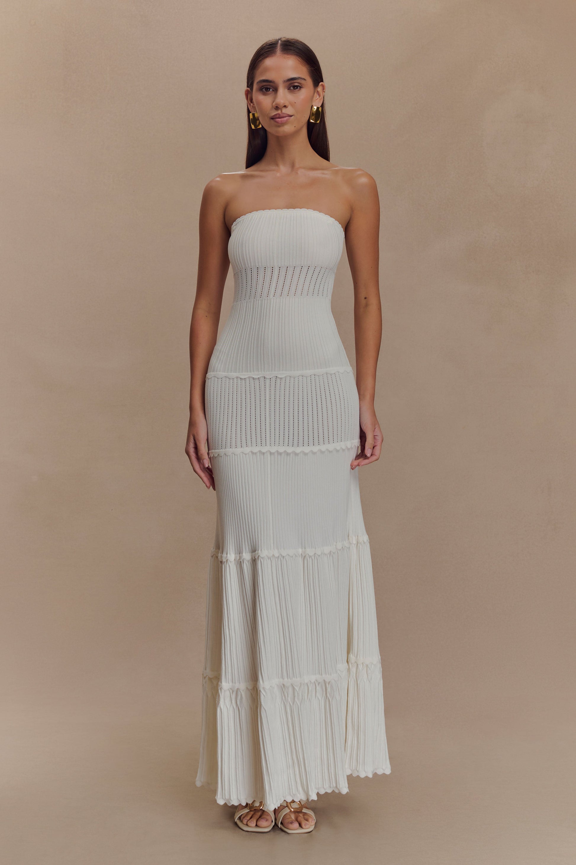 Finley Pointelle Knit Maxi Dress - Ivory #6