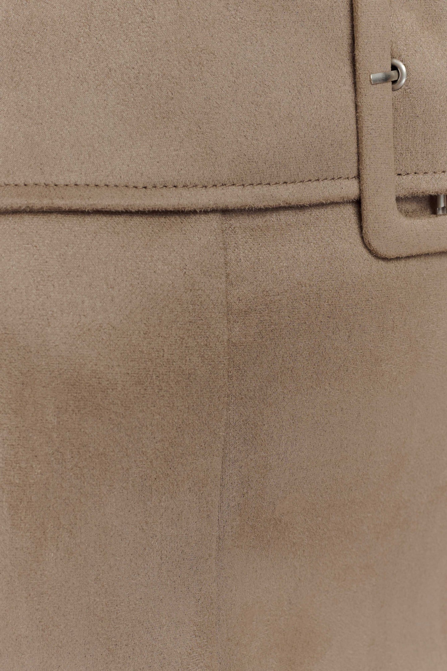 Hayes Faux Suede Belted Mini Skirt - Sand