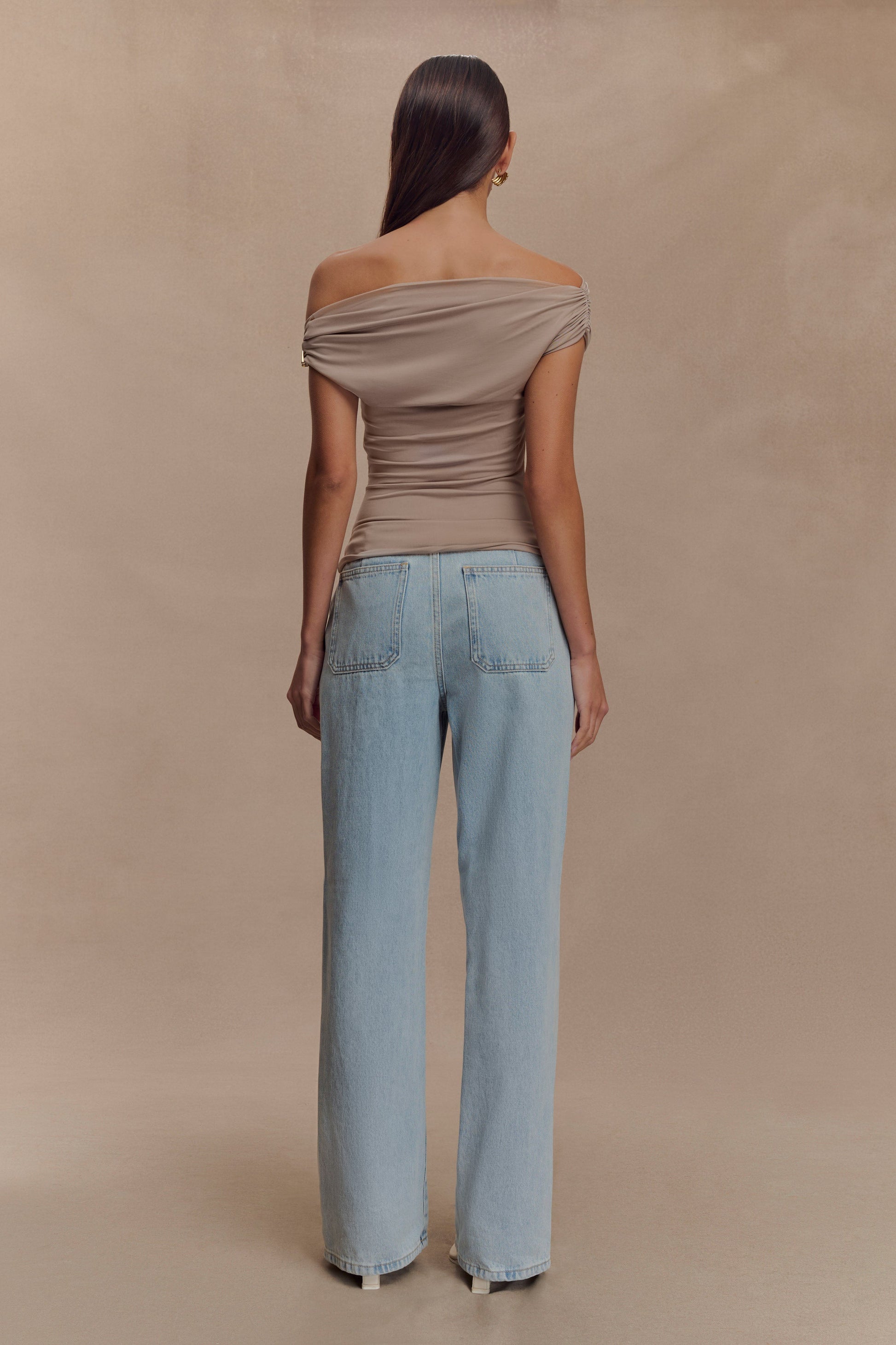 Kinsley Slinky Top With Hardware - Taupe #5