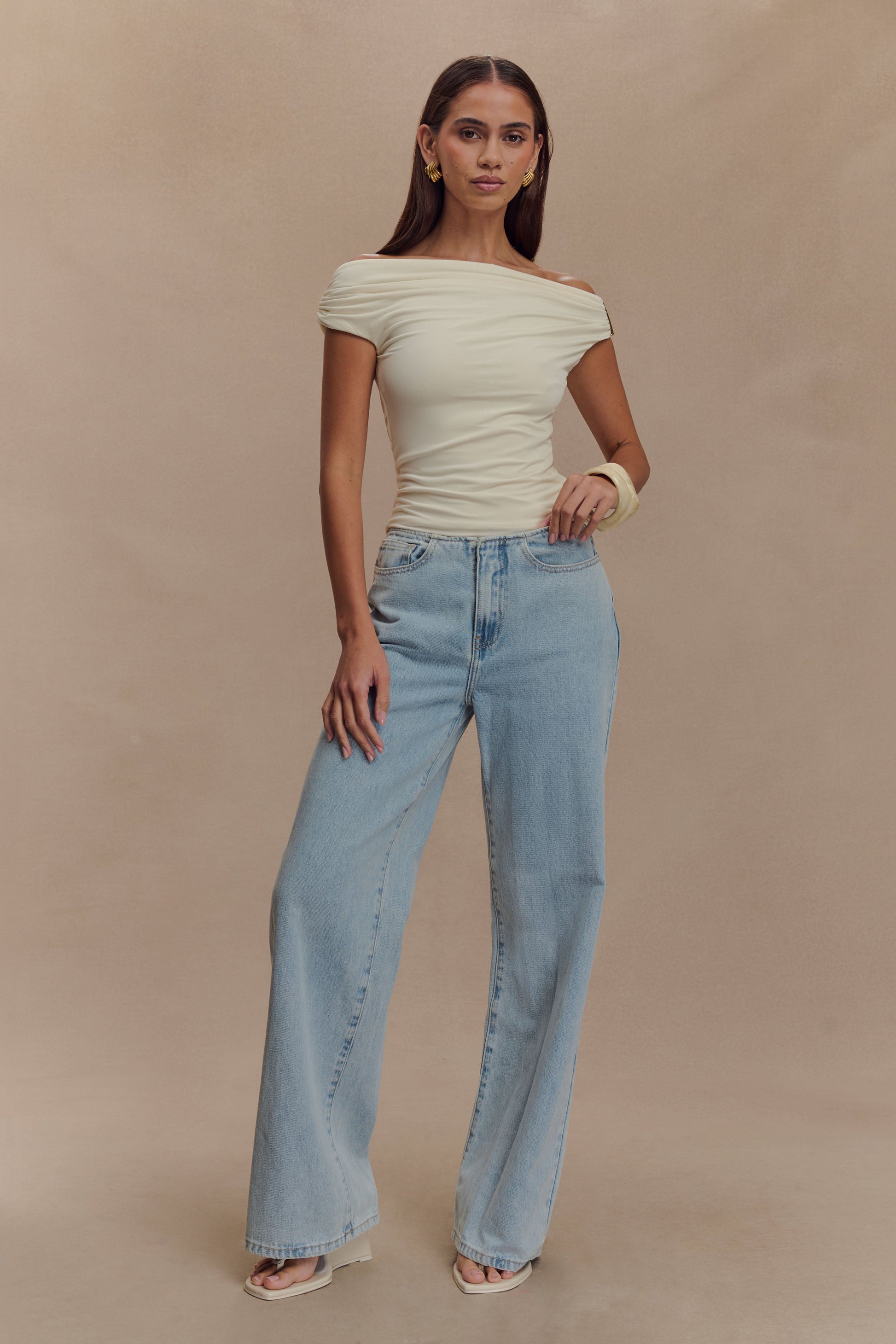 Kinsley Slinky Top With Hardware - Ivory #4