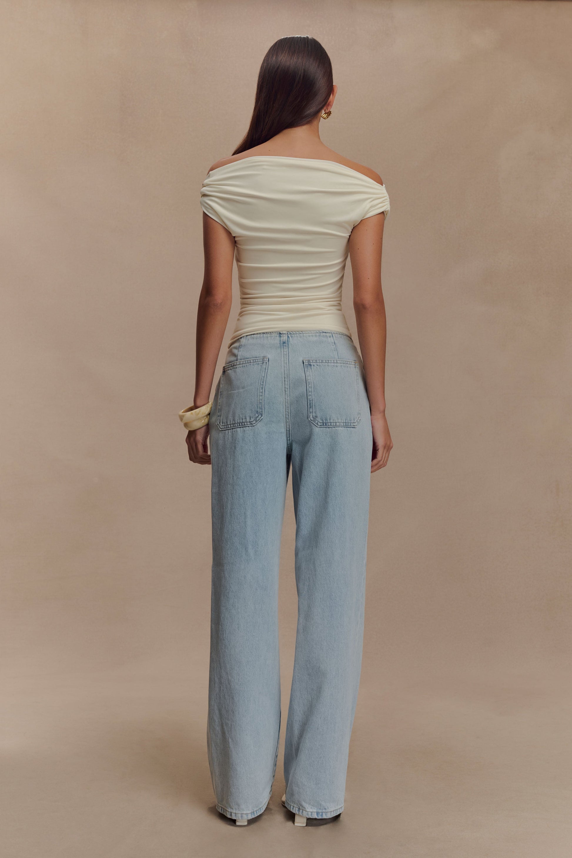 Kinsley Slinky Top With Hardware - Ivory #5