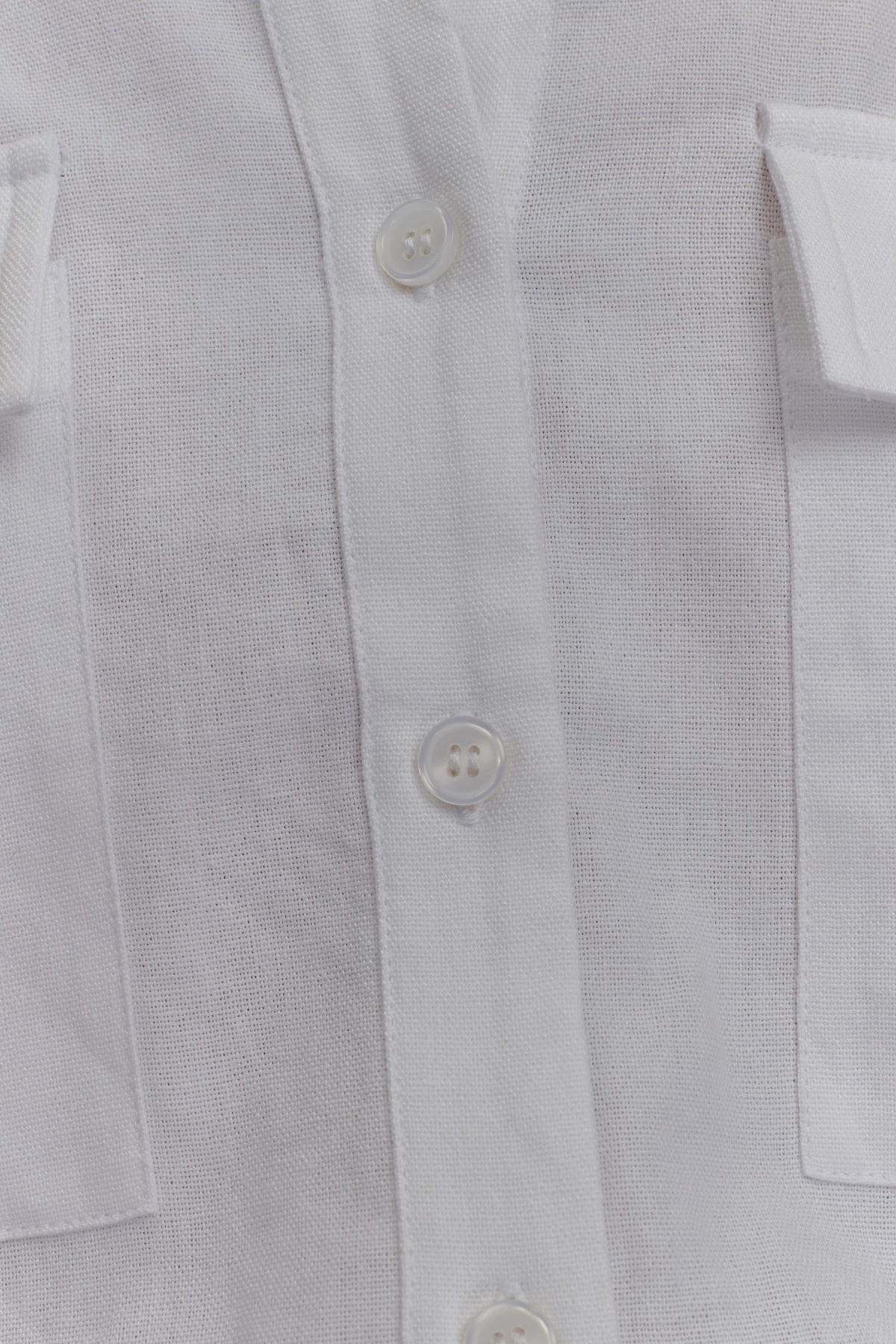 Adia Linen Belted Playsuit - White
