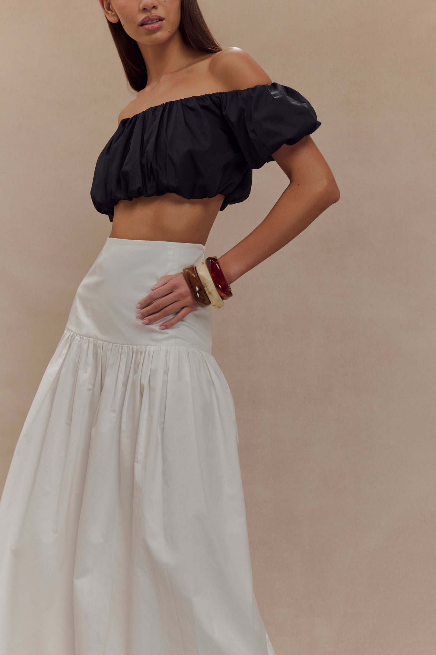 Autumn Maxi Skirt - White
