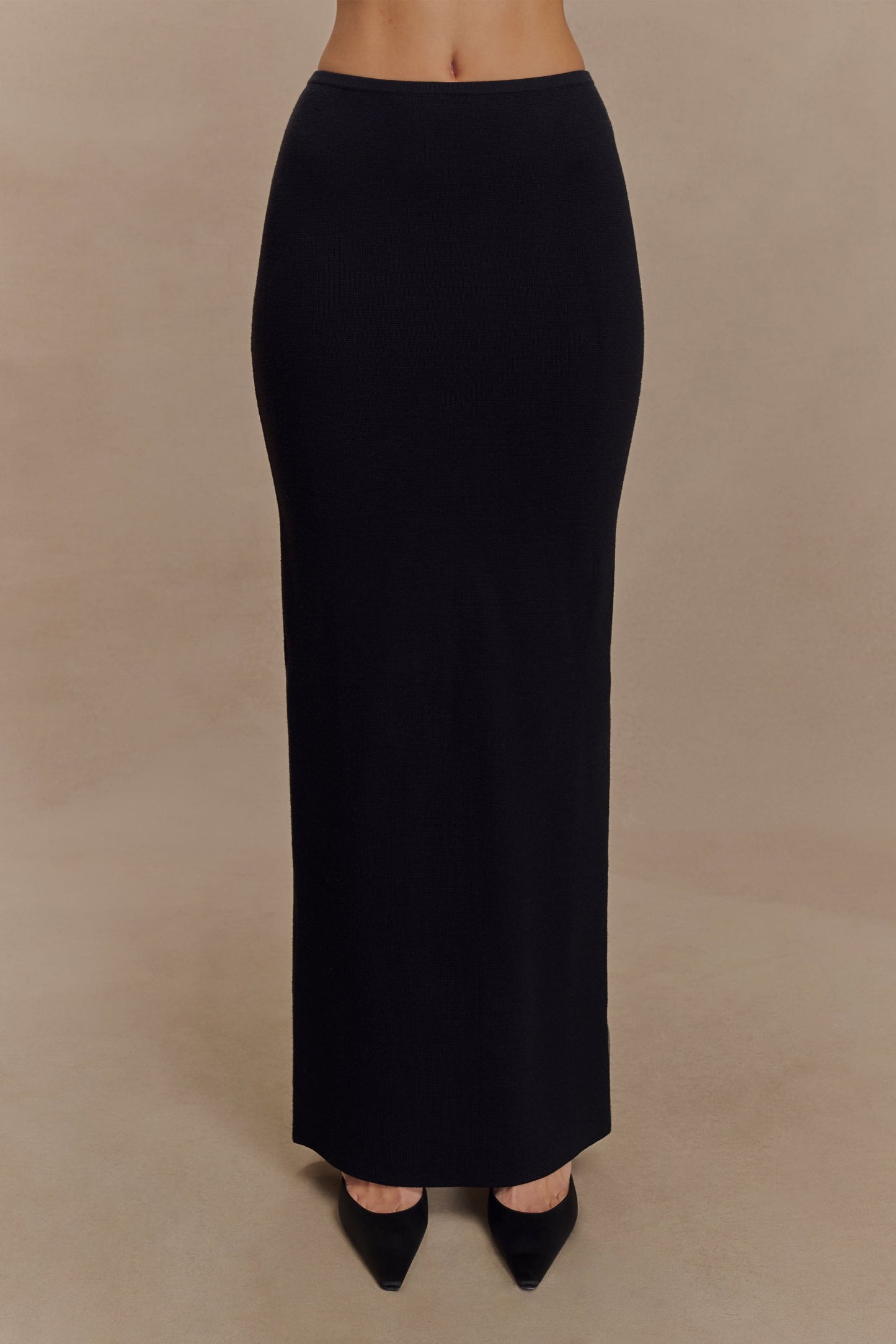 Kyle Knit Maxi Skirt - Black