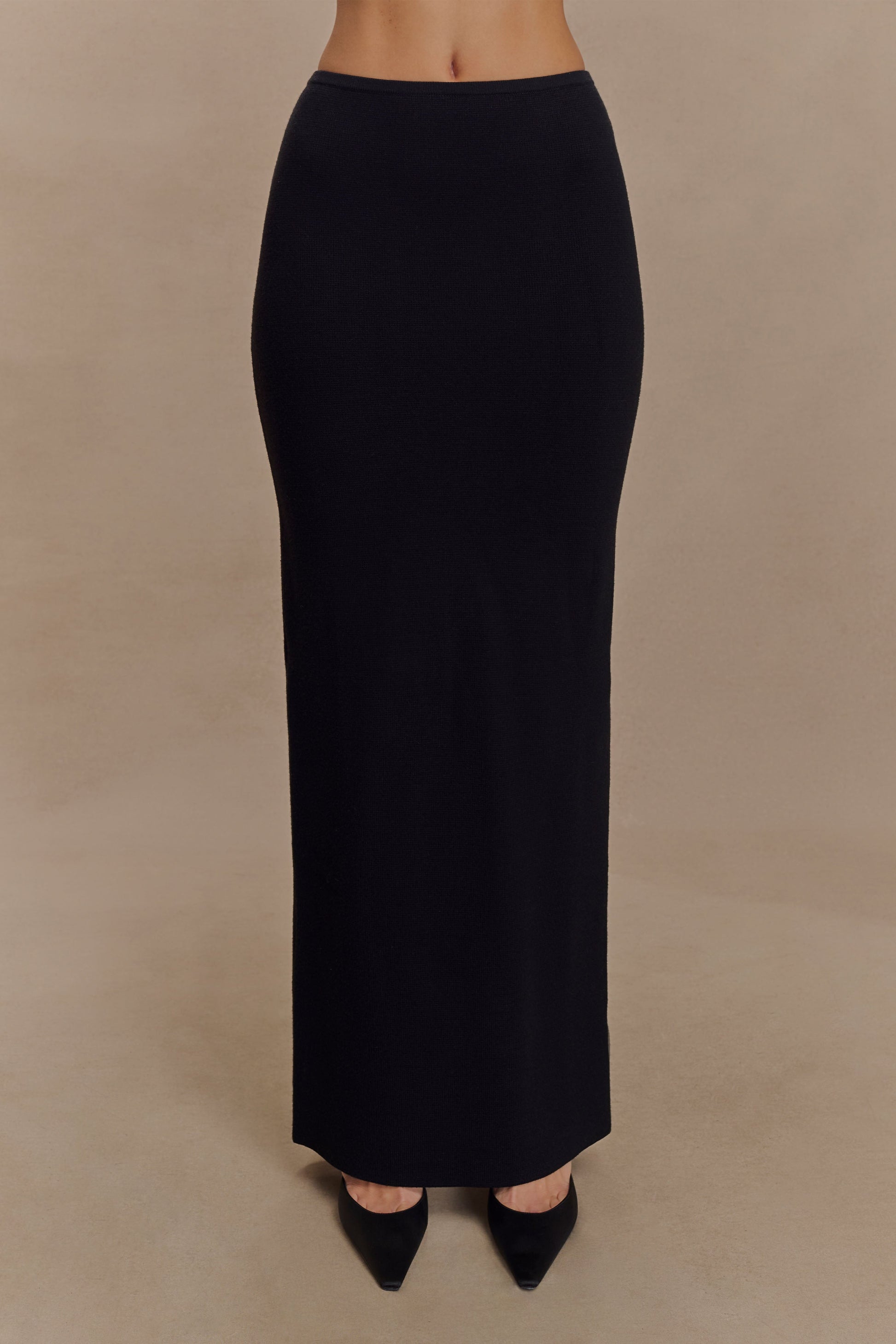 Kyle Knit Maxi Skirt - Black #3
