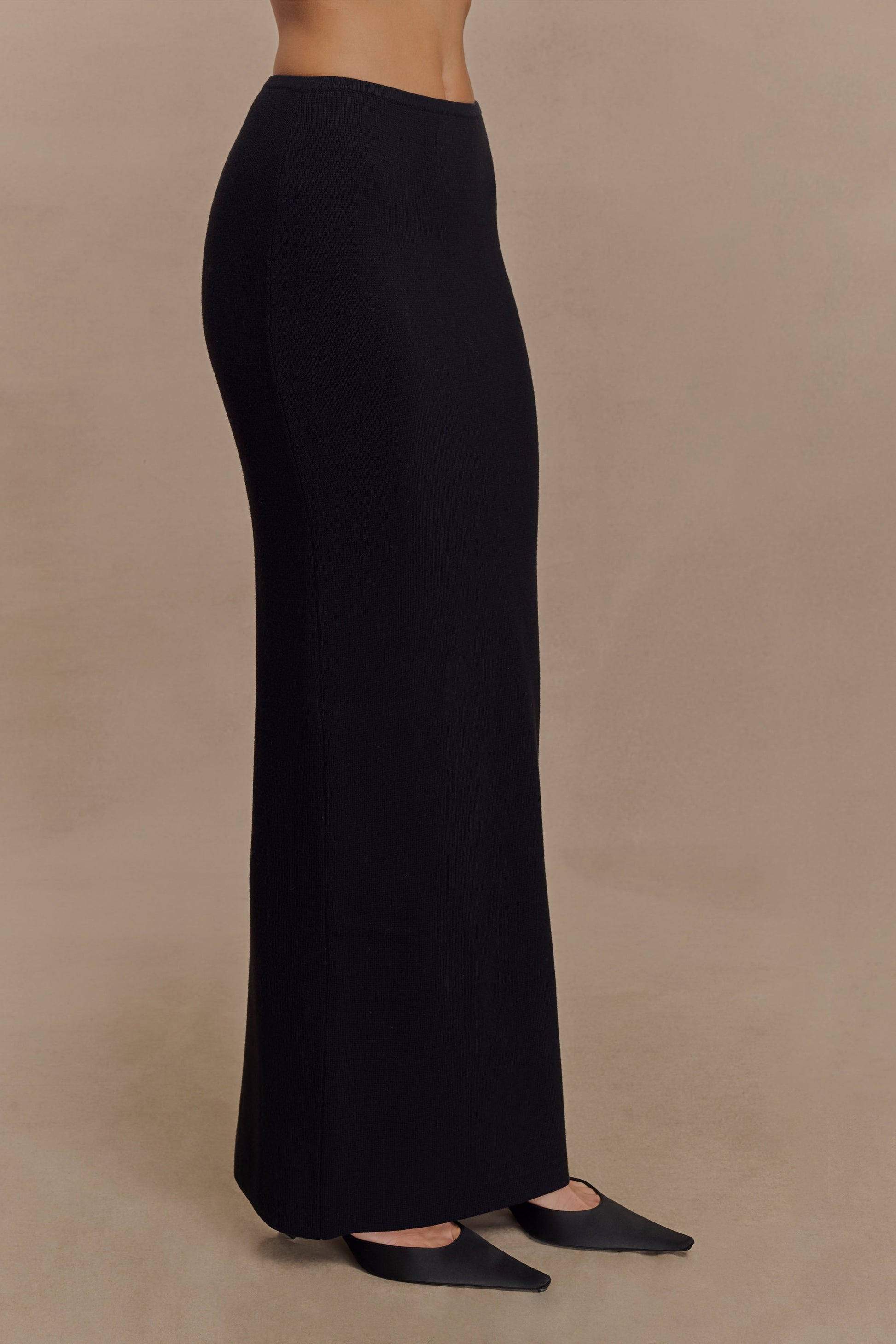 Kyle Knit Maxi Skirt - Black #4