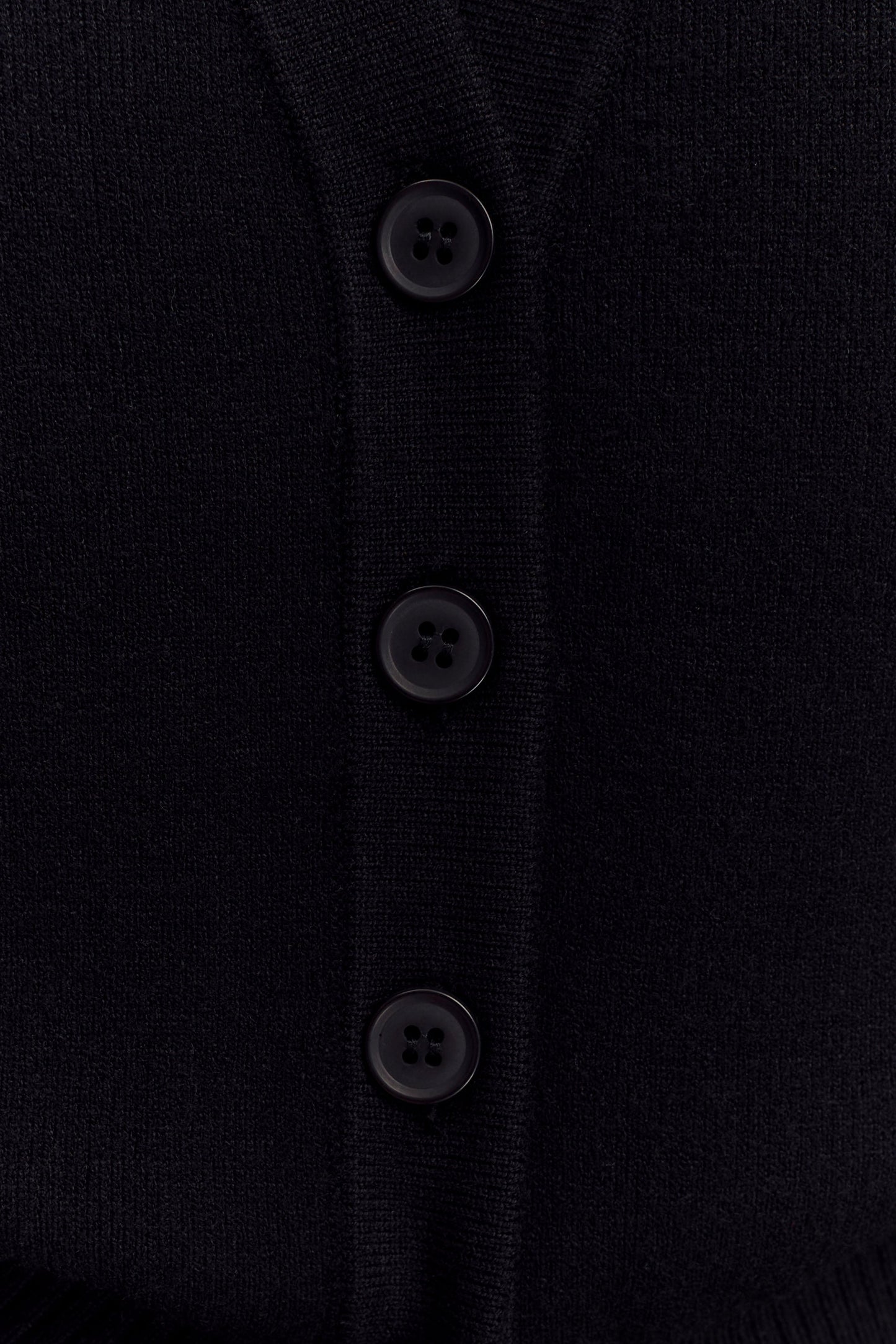 Alexia Buttoned Oversized Cardigan - Black