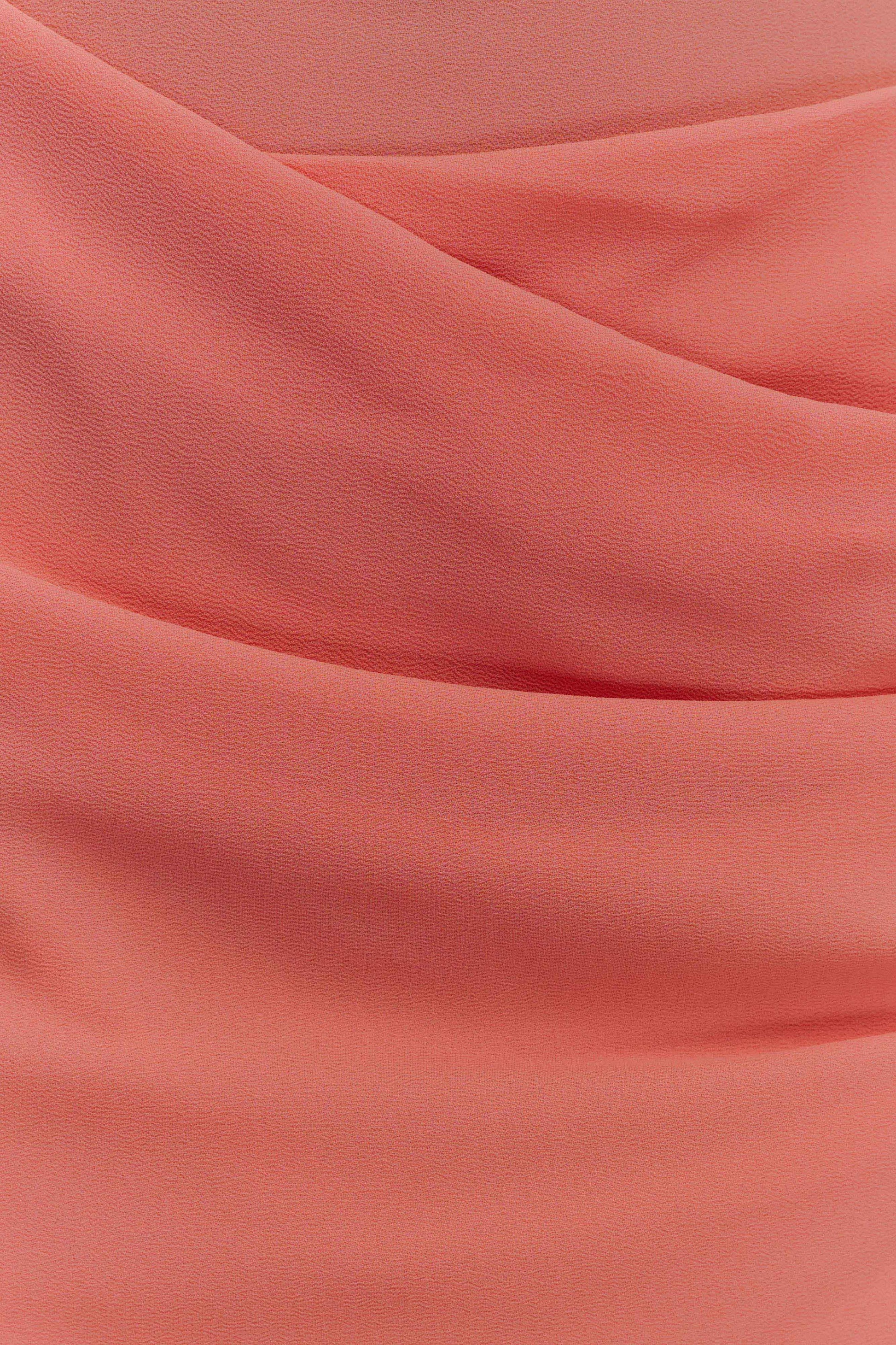 Daria Draped Chiffon Maxi Dress - Pastel Nectarine #5