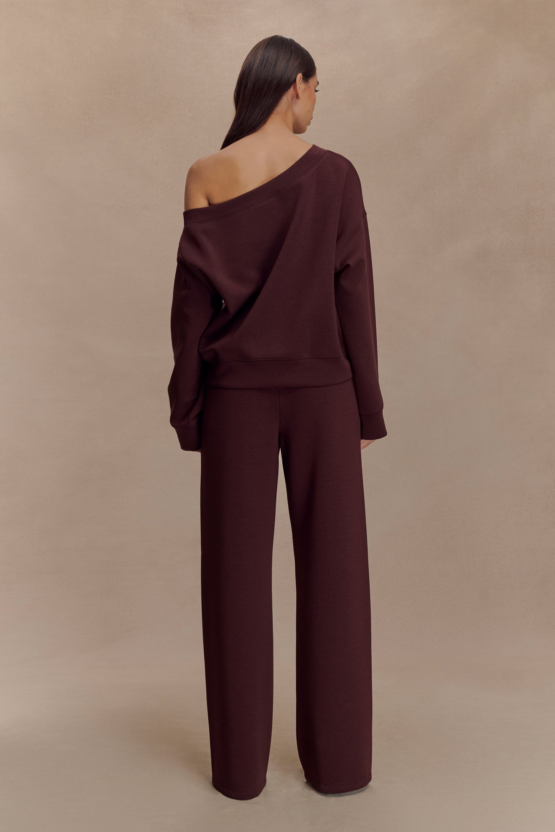 Aiden Slouchy Crew Jumper - Chocolate #5