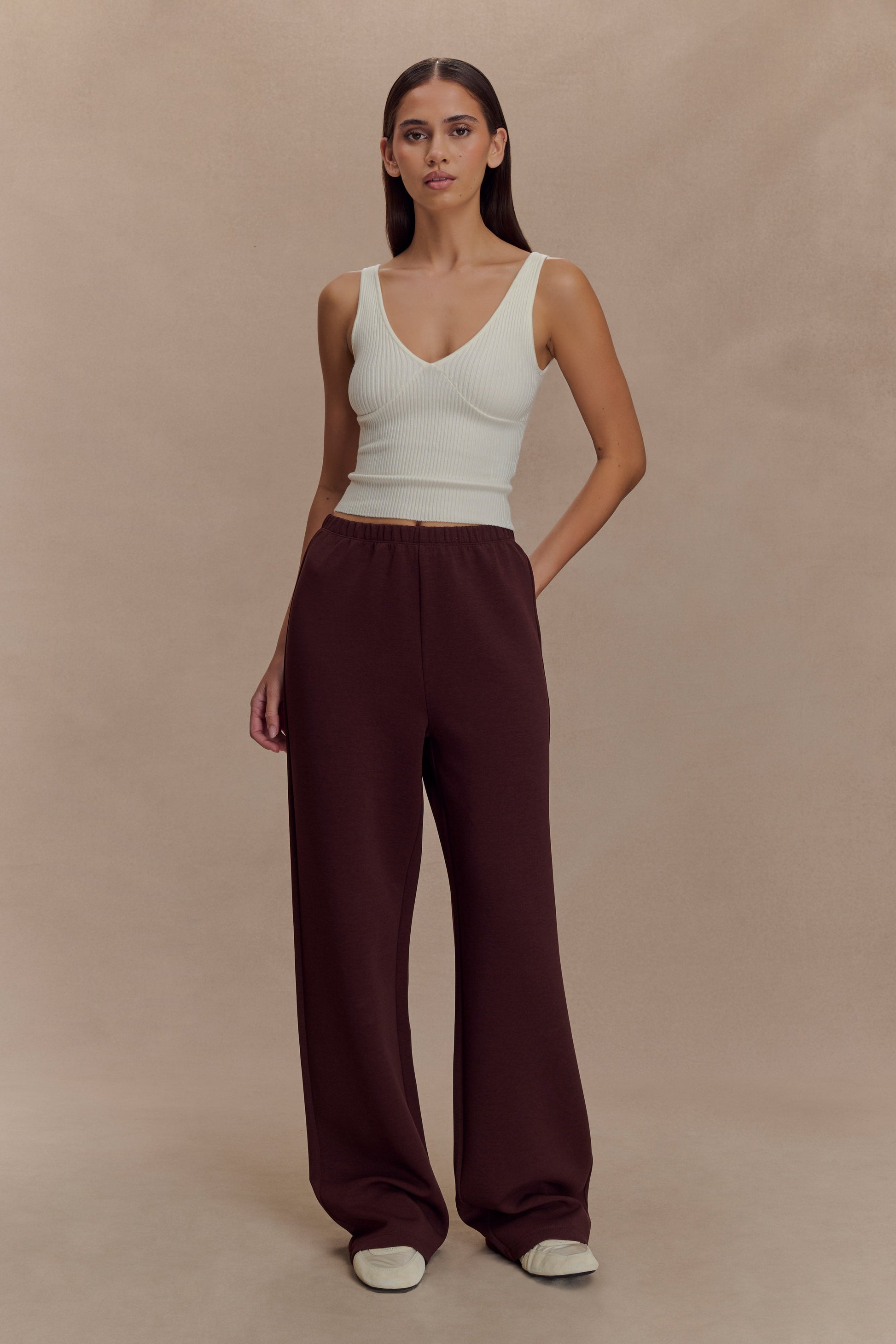 August Straight Leg Jogger - Chocolate #6