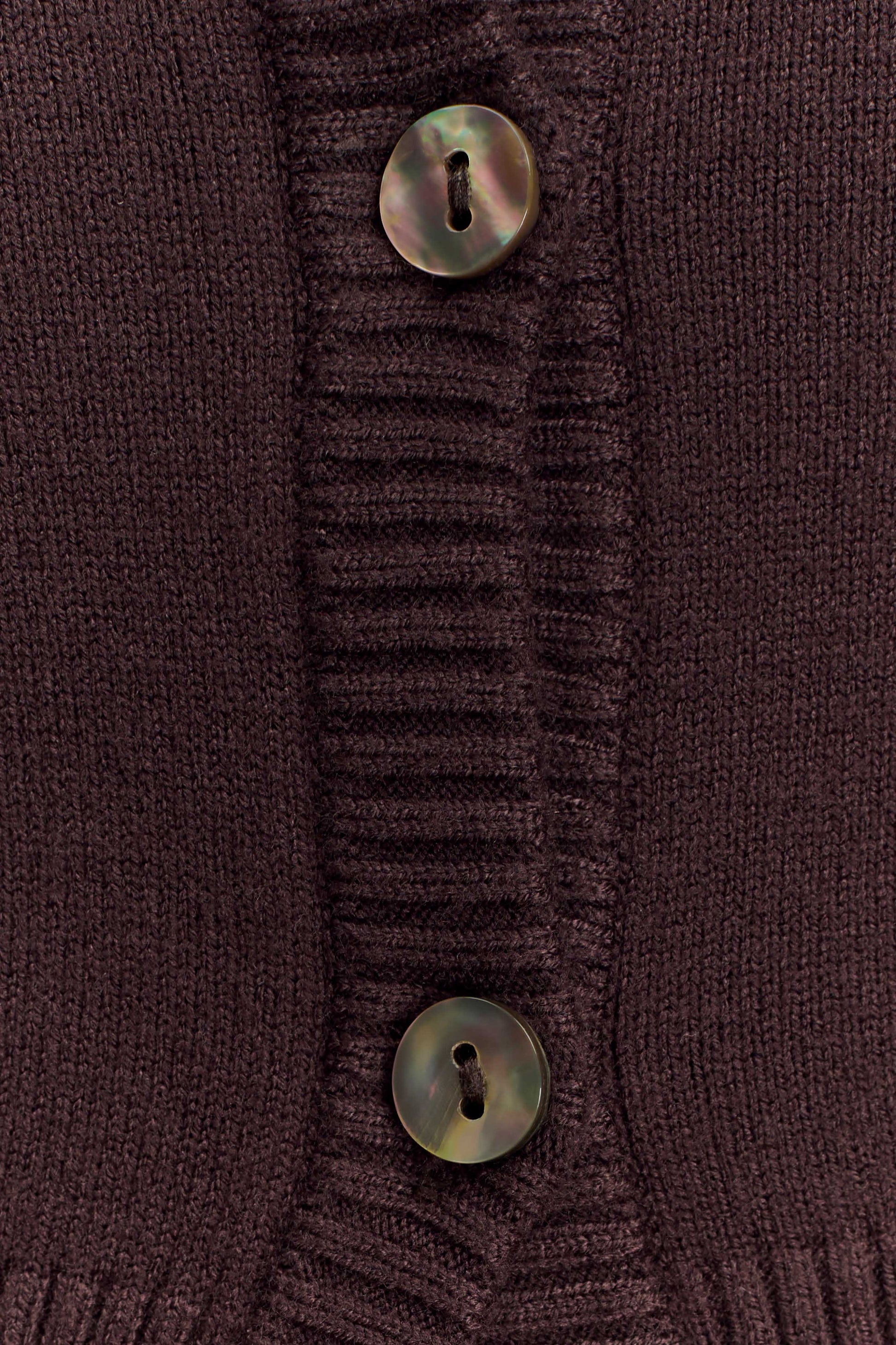 Reese Fitted Knit Cardigan - Dark Chocolate #7