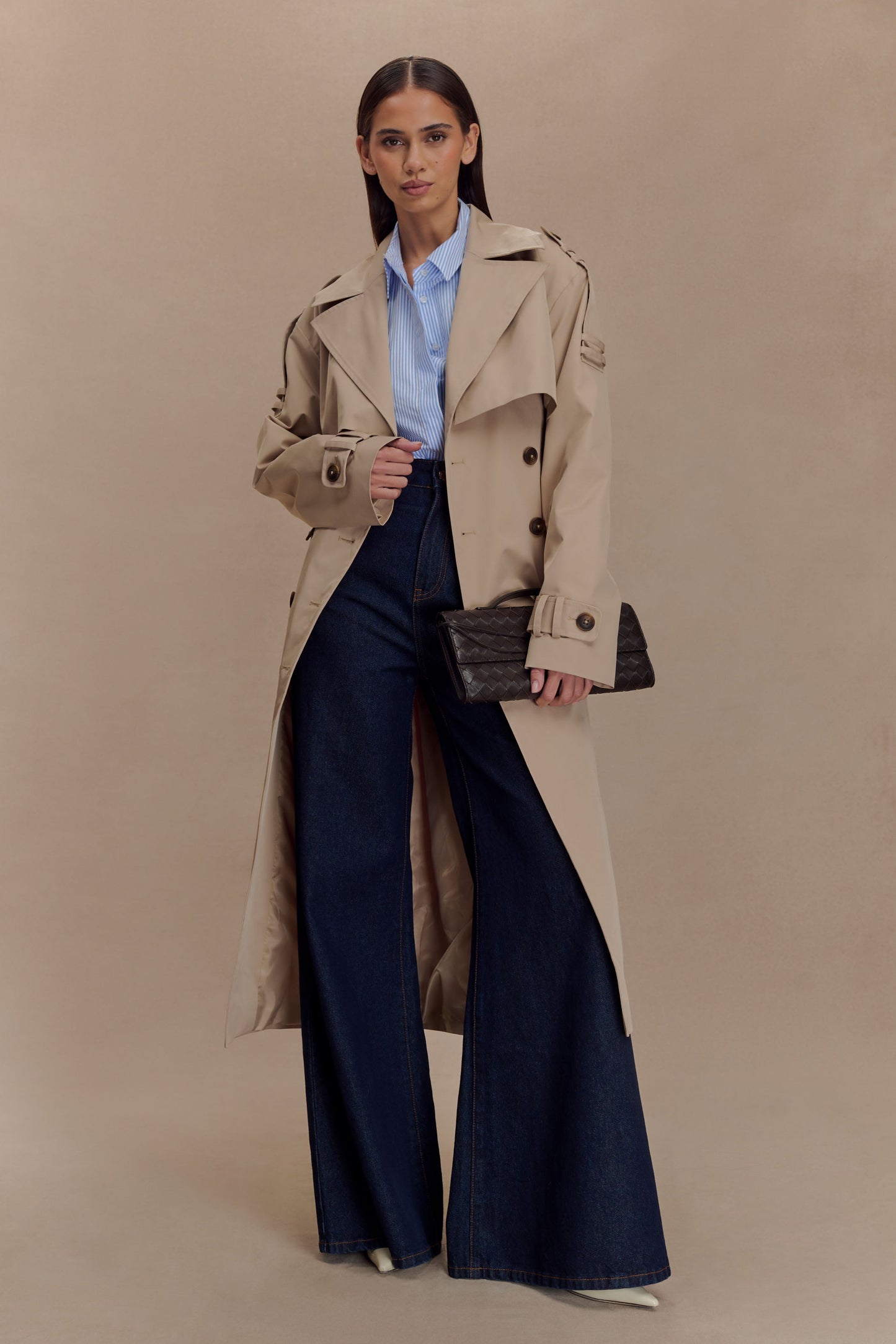 Lois Twill Trench Coat - Camel