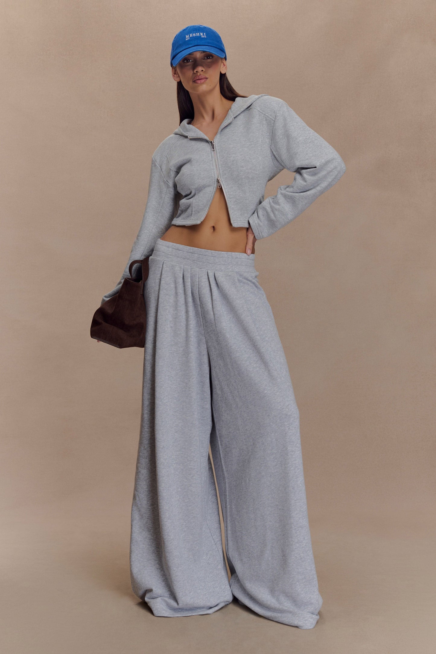 Baylor Faux Suede Bag - Chocolate