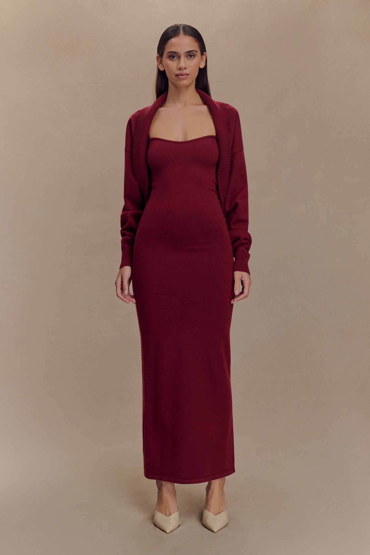Kingston Knit Maxi Dress - Merlot
