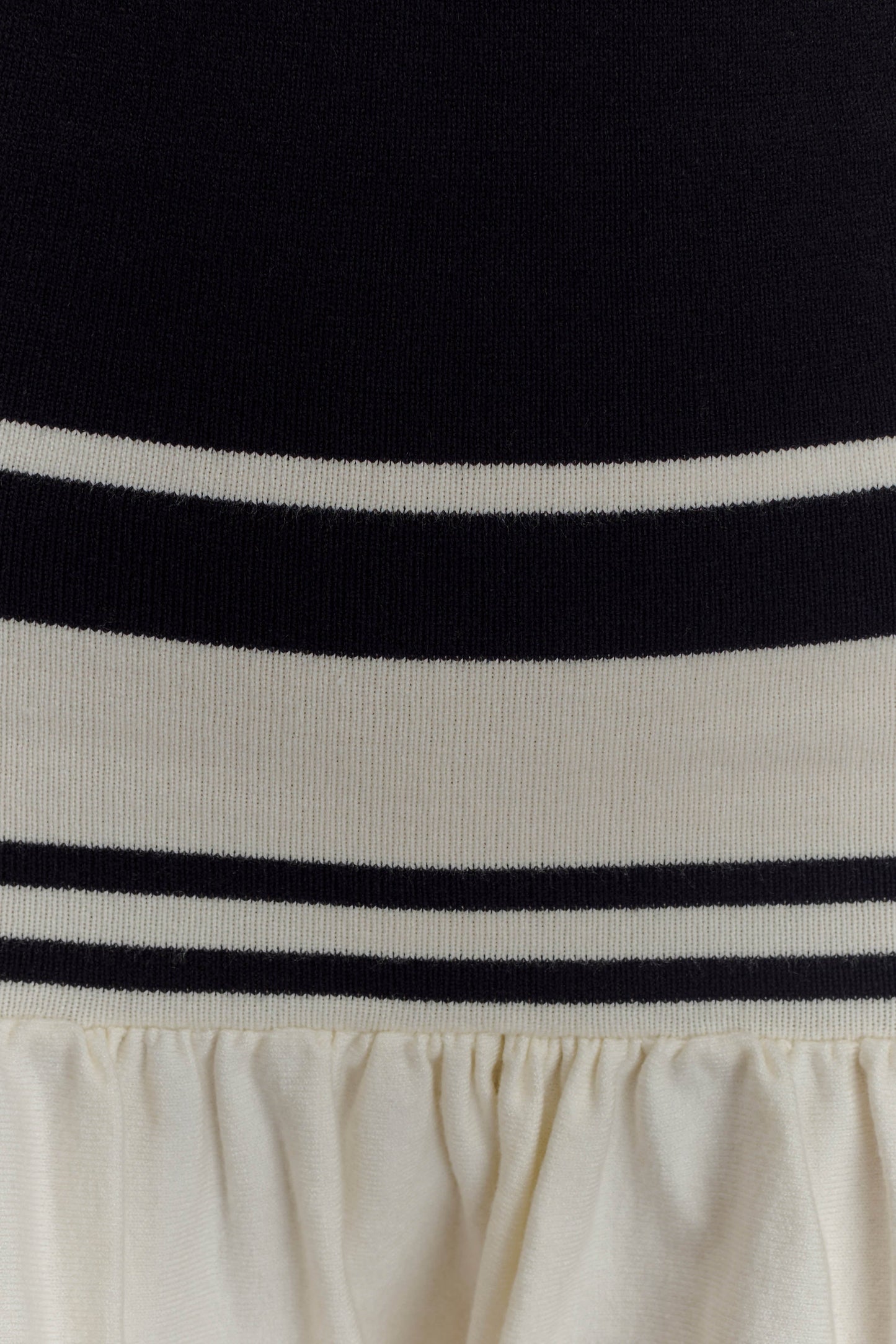 Ellison Contrast Knit Mini Dress - Black/White