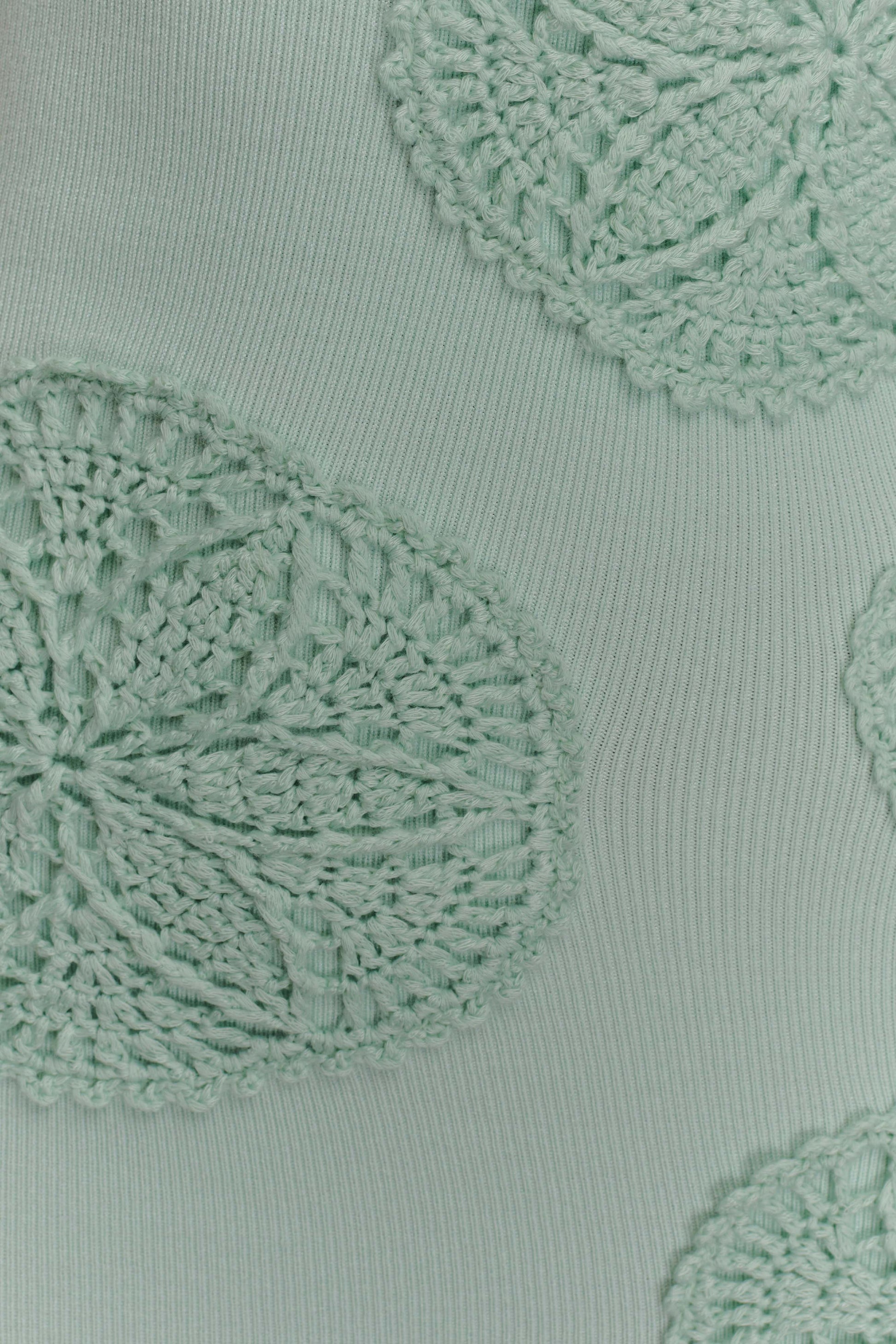 Teneika Crochet Knit Maxi Dress - Light Aqua #5