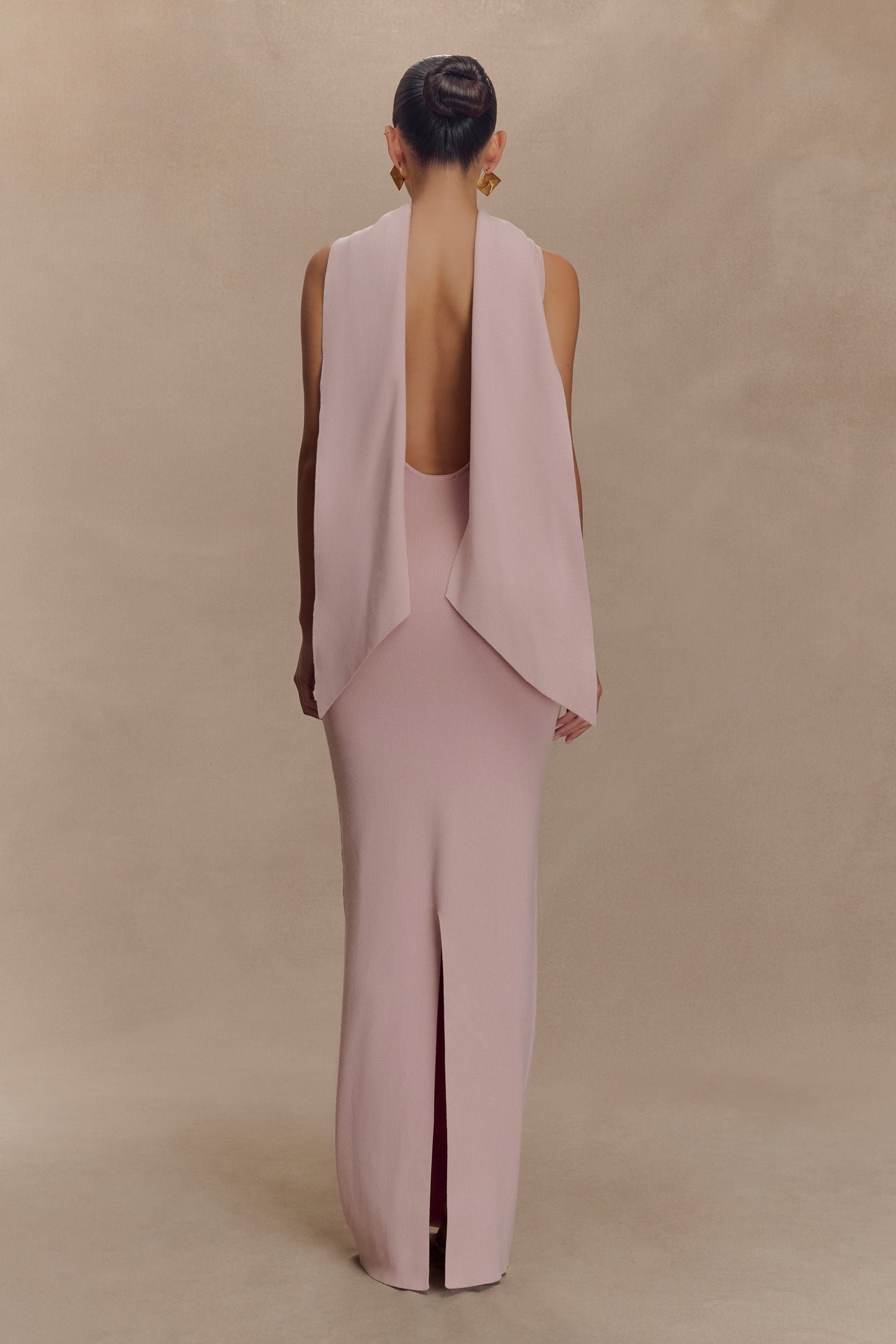 Darby Knit Scarf Maxi Dress - Pale Pink