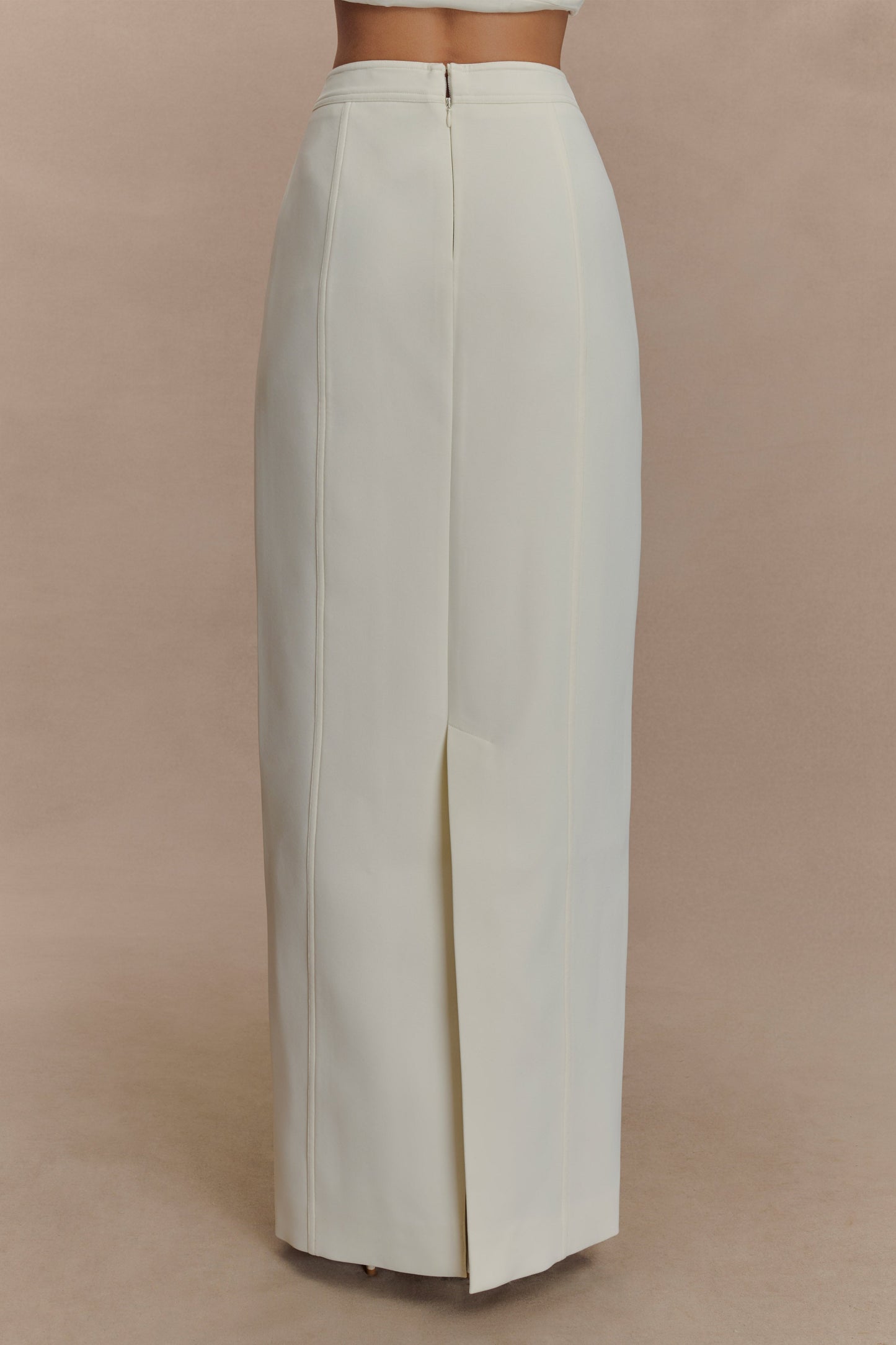 Angelie Suiting Maxi Skirt - Ivory
