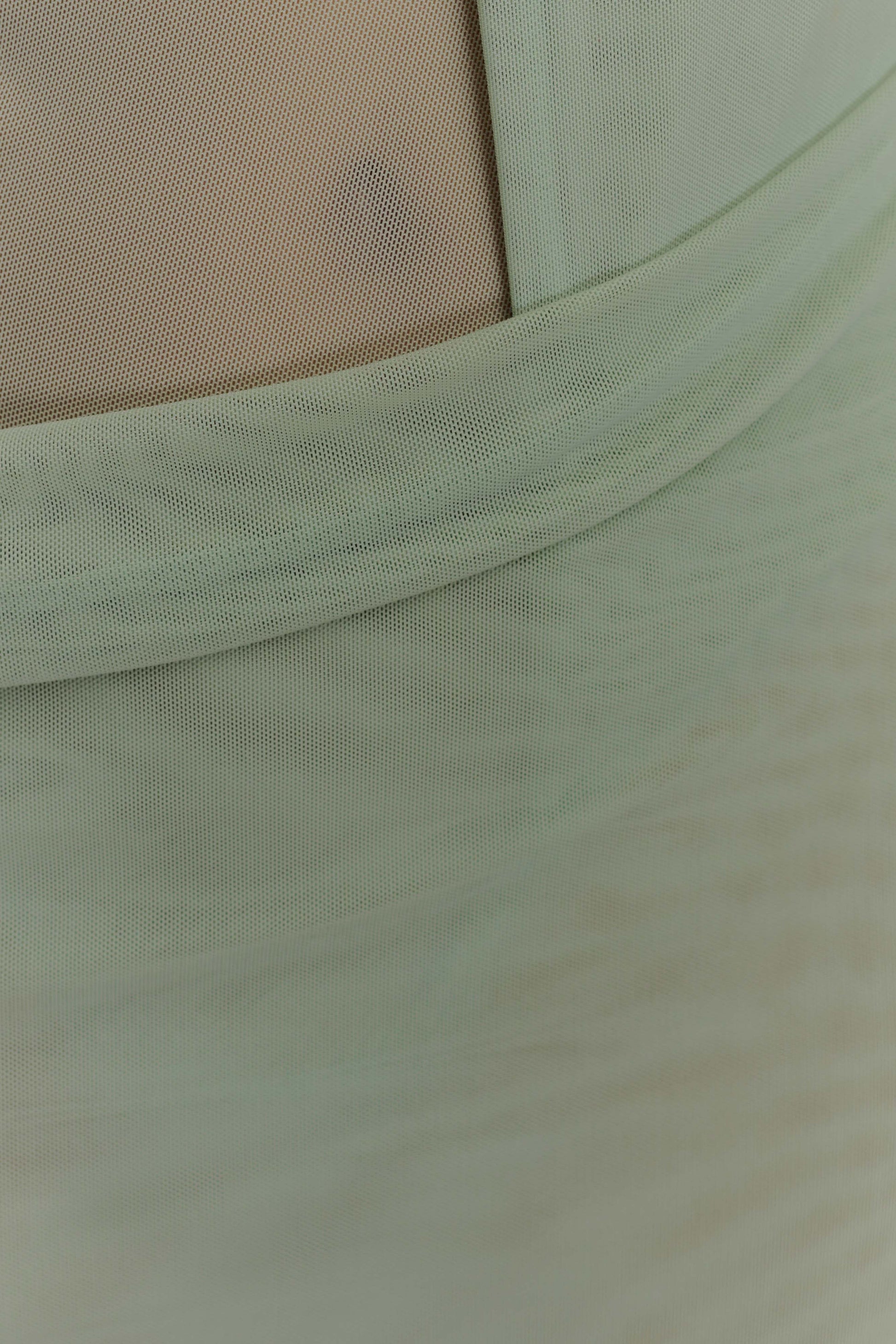 Edwina Knotted Mesh Maxi Dress - Sage #7